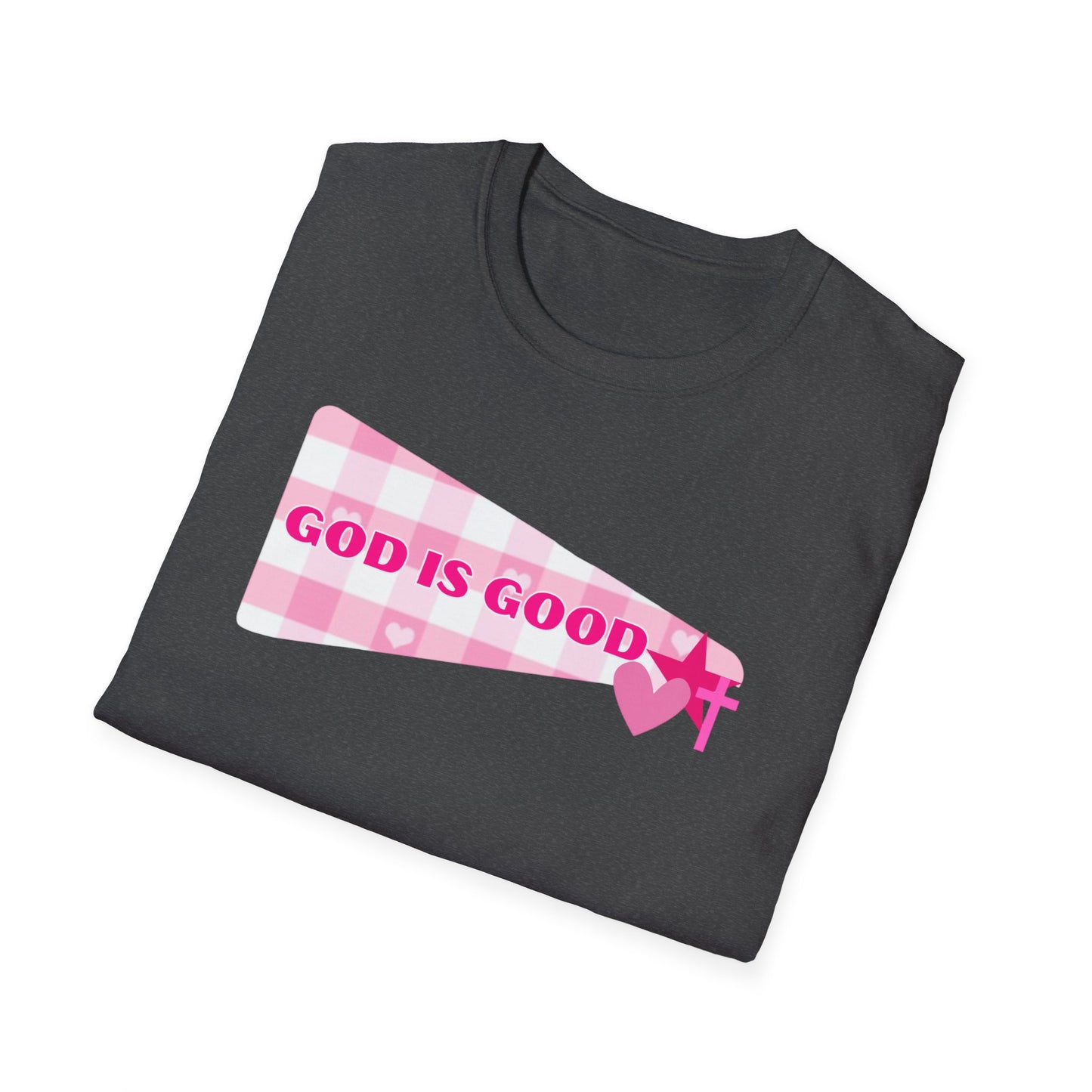 God Is Good Pink Heart T-Shirt