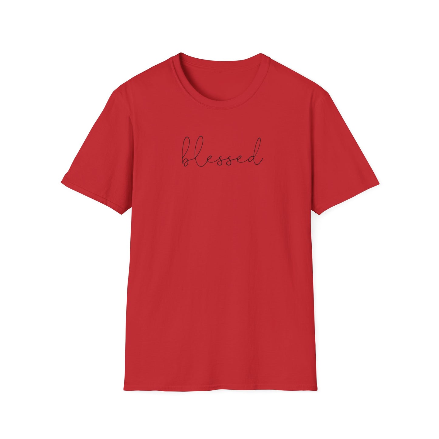 Blessed Script T-Shirt — Minimalist Inspirational Tee