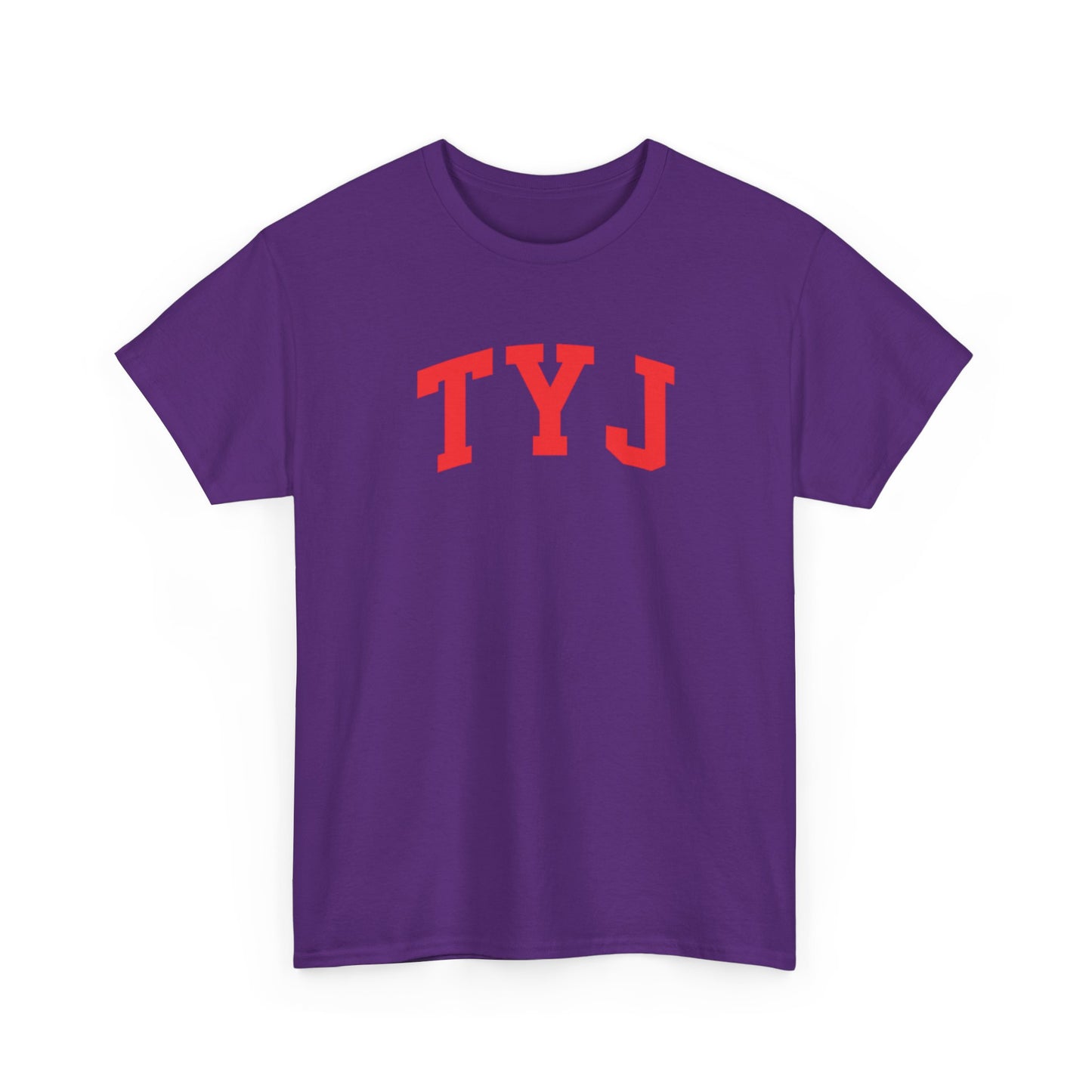 TYJ Arch Logo T-Shirt — Minimal Red College-Style Tee
