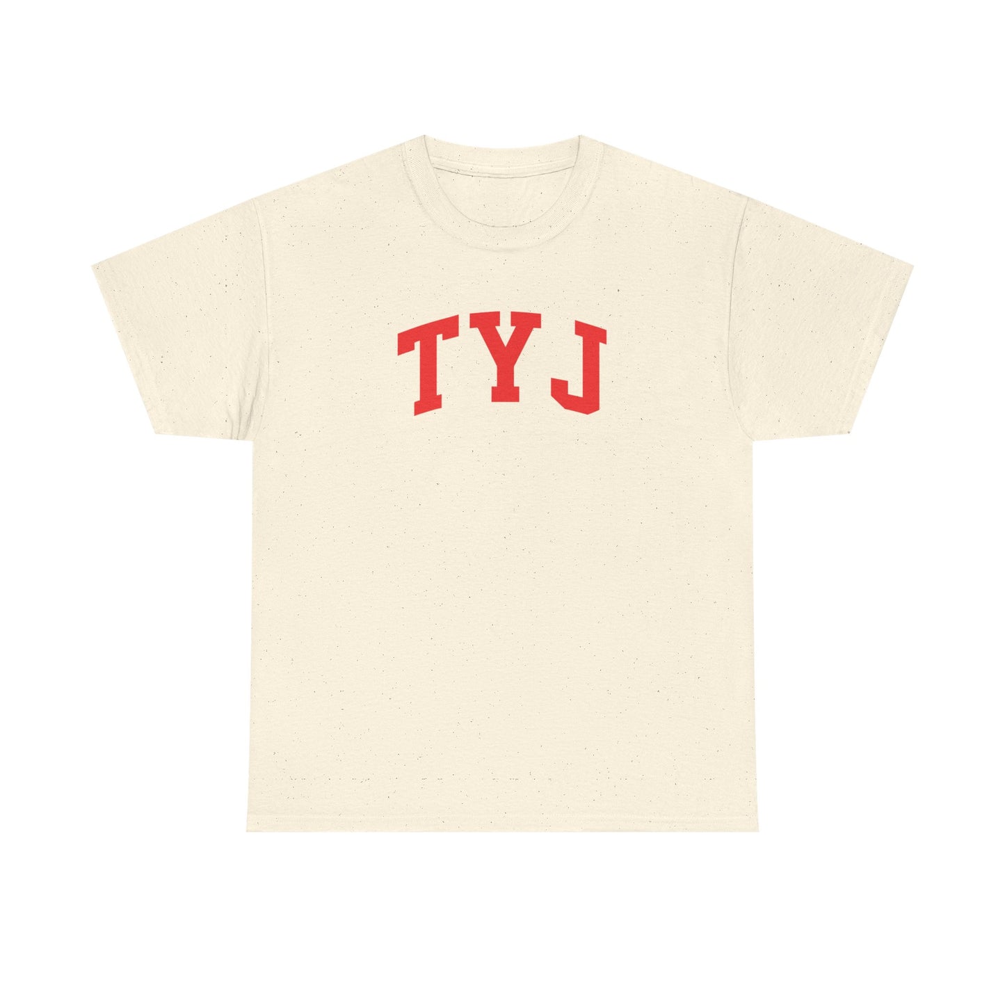 TYJ Arch Logo T-Shirt — Minimal Red College-Style Tee
