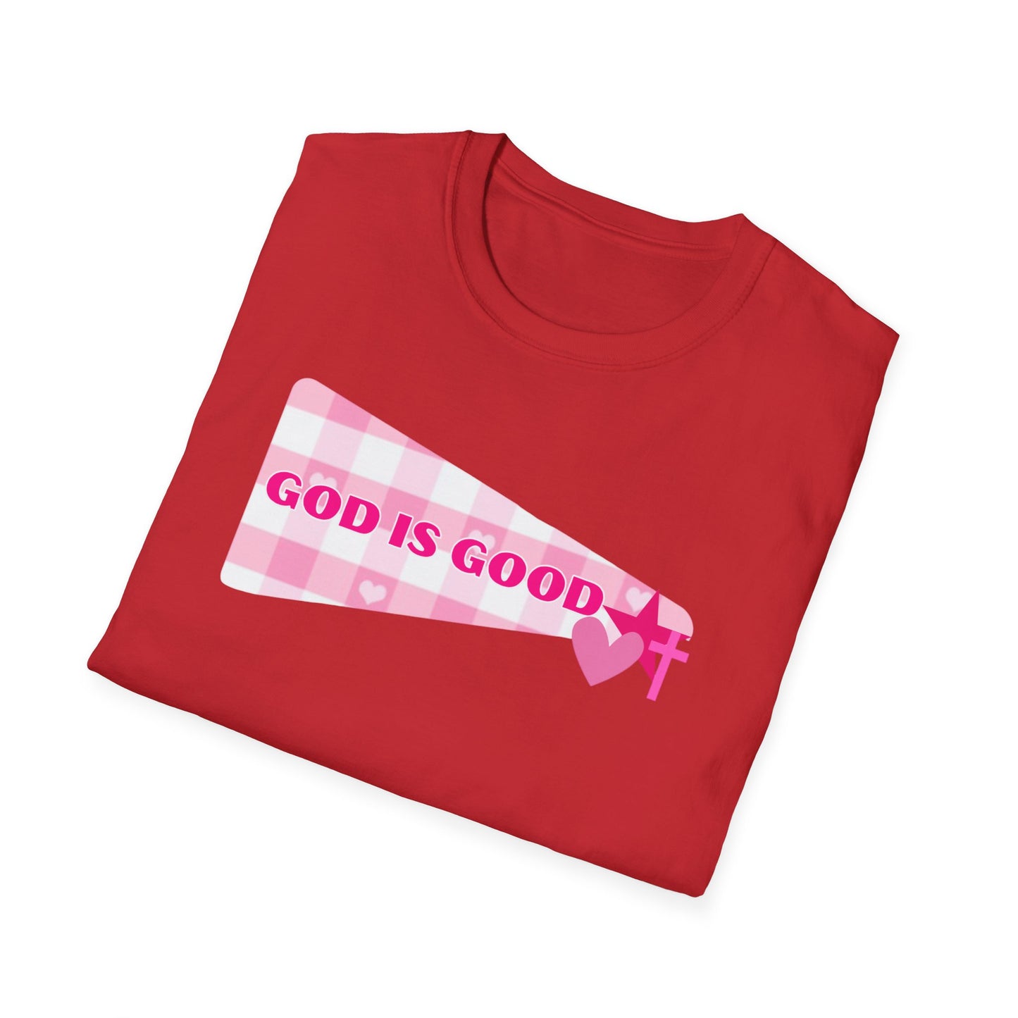 God Is Good Pink Heart T-Shirt