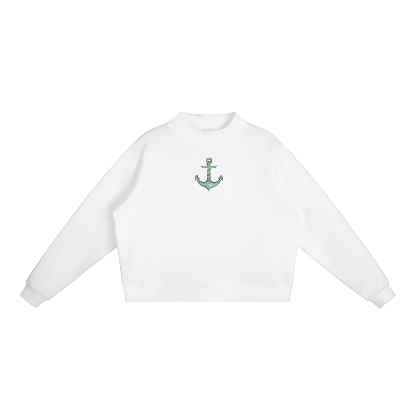 Anchor Essential Fleece Mock-Neck Crew Sweatshirt