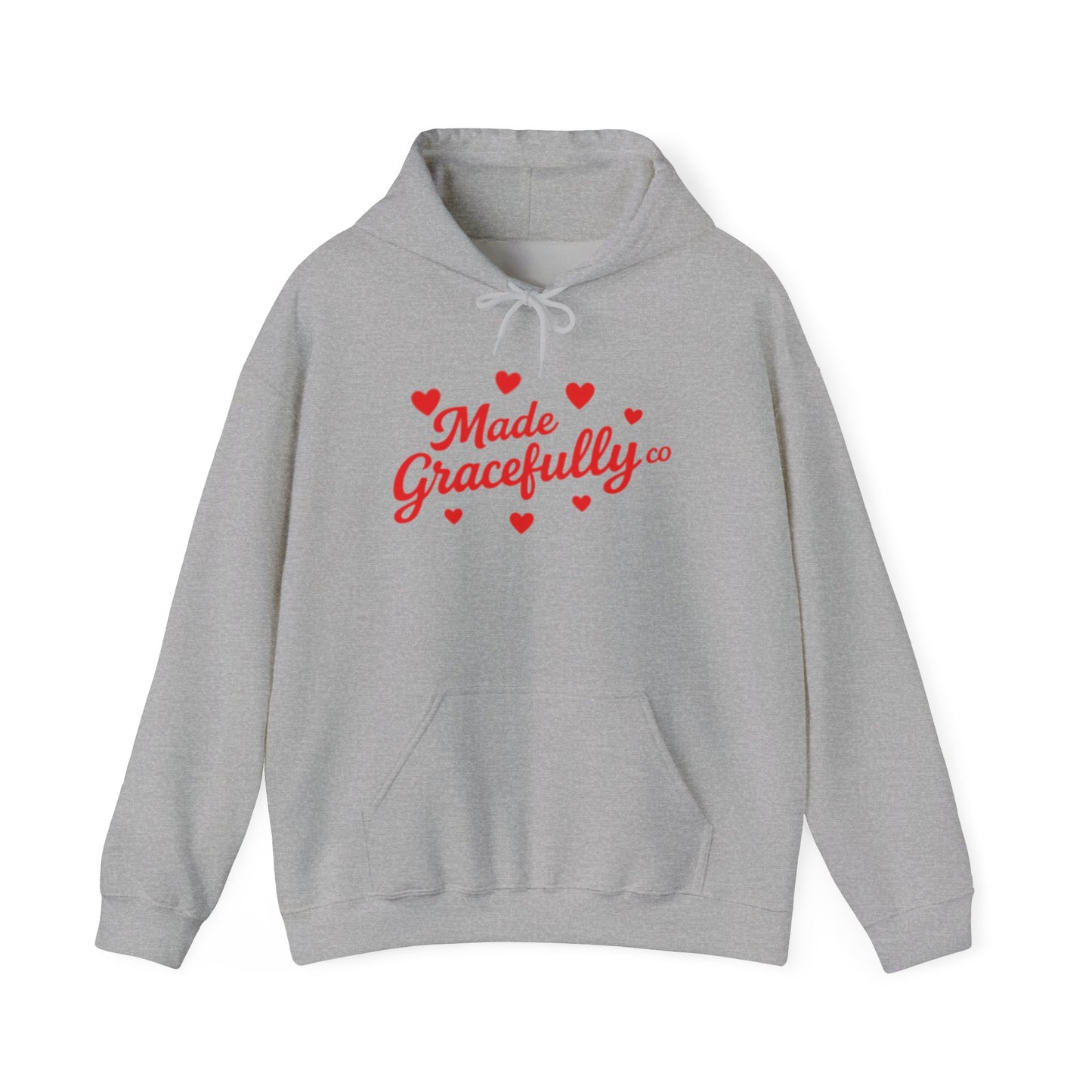 Made Gracefully Co — Feminine Heart Script Graphic Hoodie