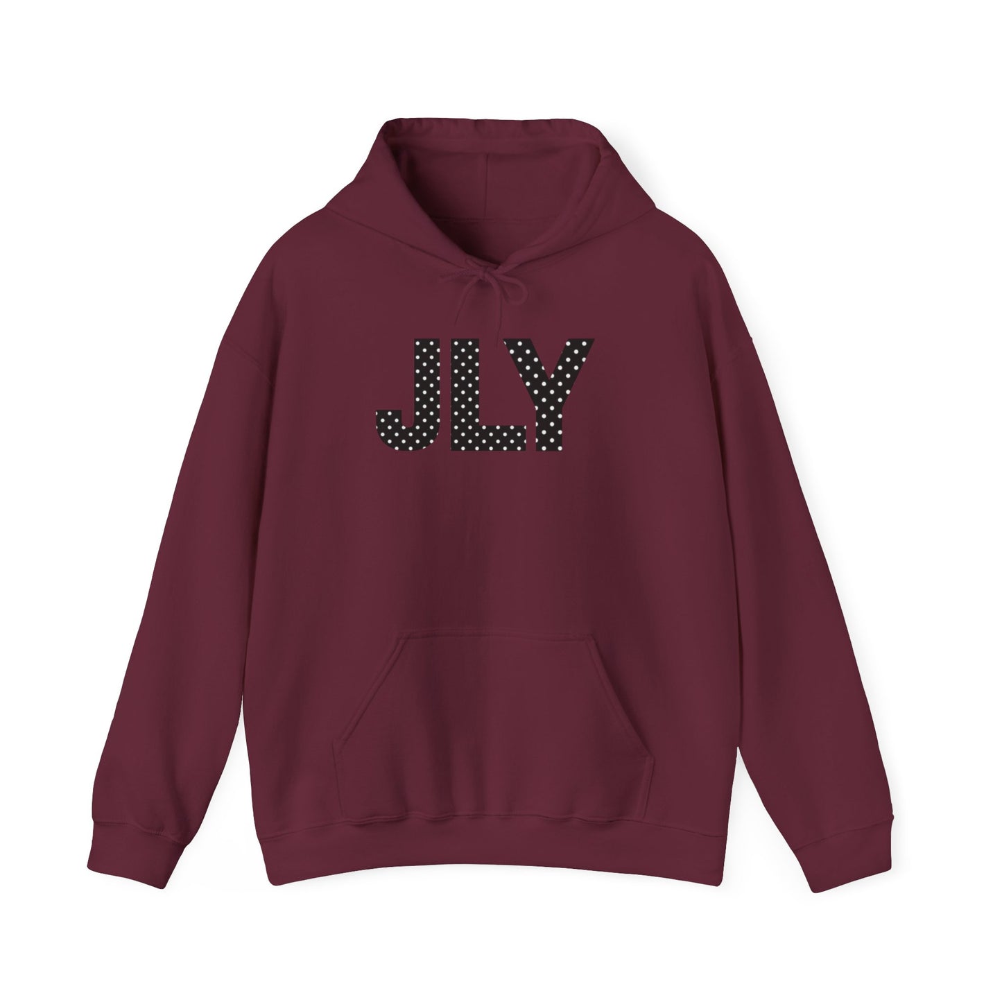 JLY Polka Dot Initials Hoodie — Personalized Monogram Pullover
