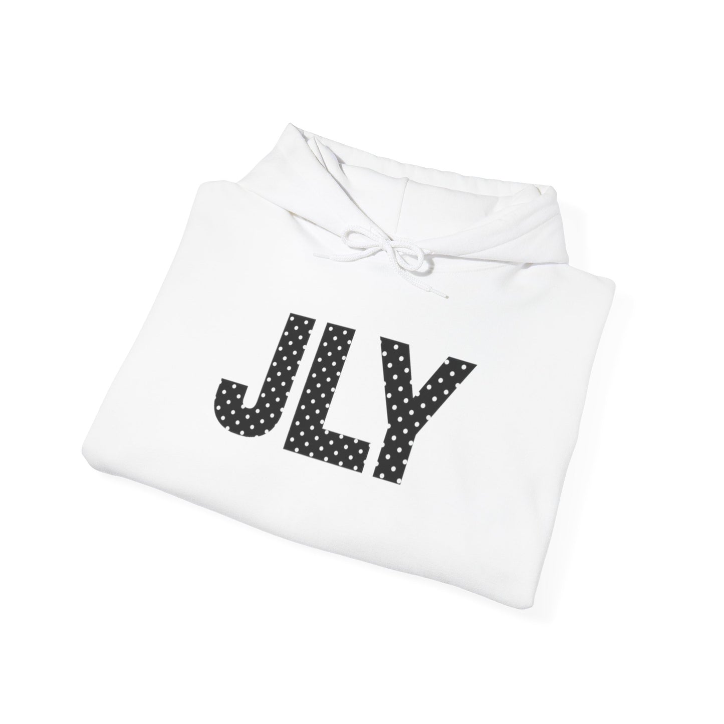 JLY Polka Dot Initials Hoodie — Personalized Monogram Pullover