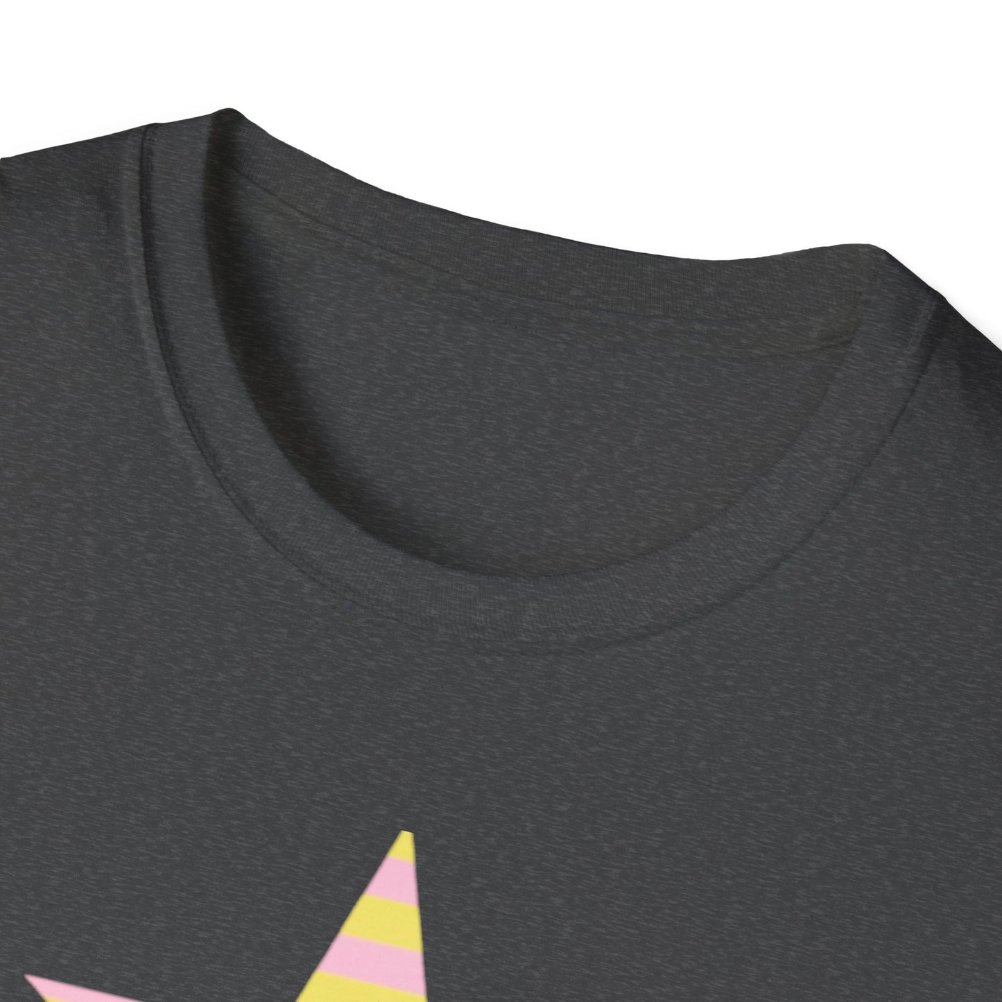 Star Stripe Tee — Pastel Pink & Yellow Graphic T-Shirt
