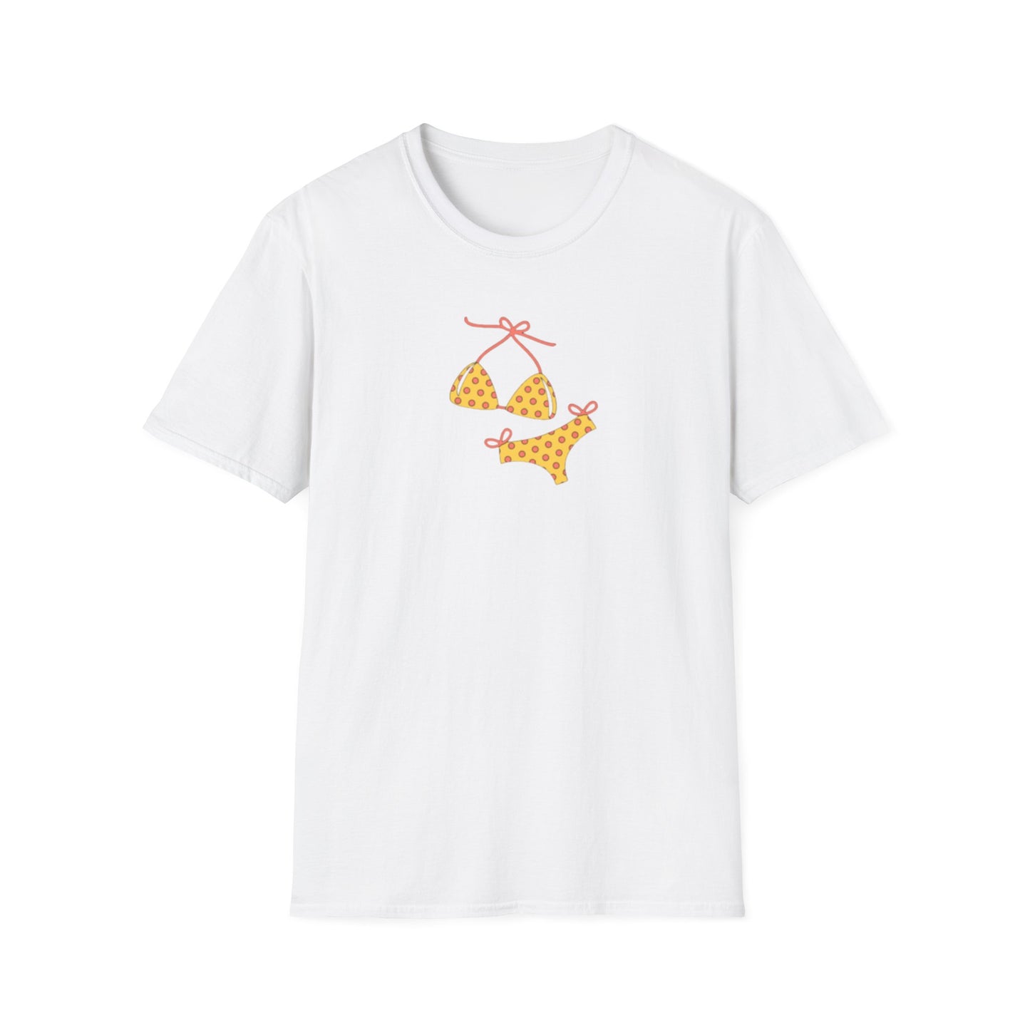Yellow Polka Dot Bikini T-Shirt — Cute Summer Beach Tee
