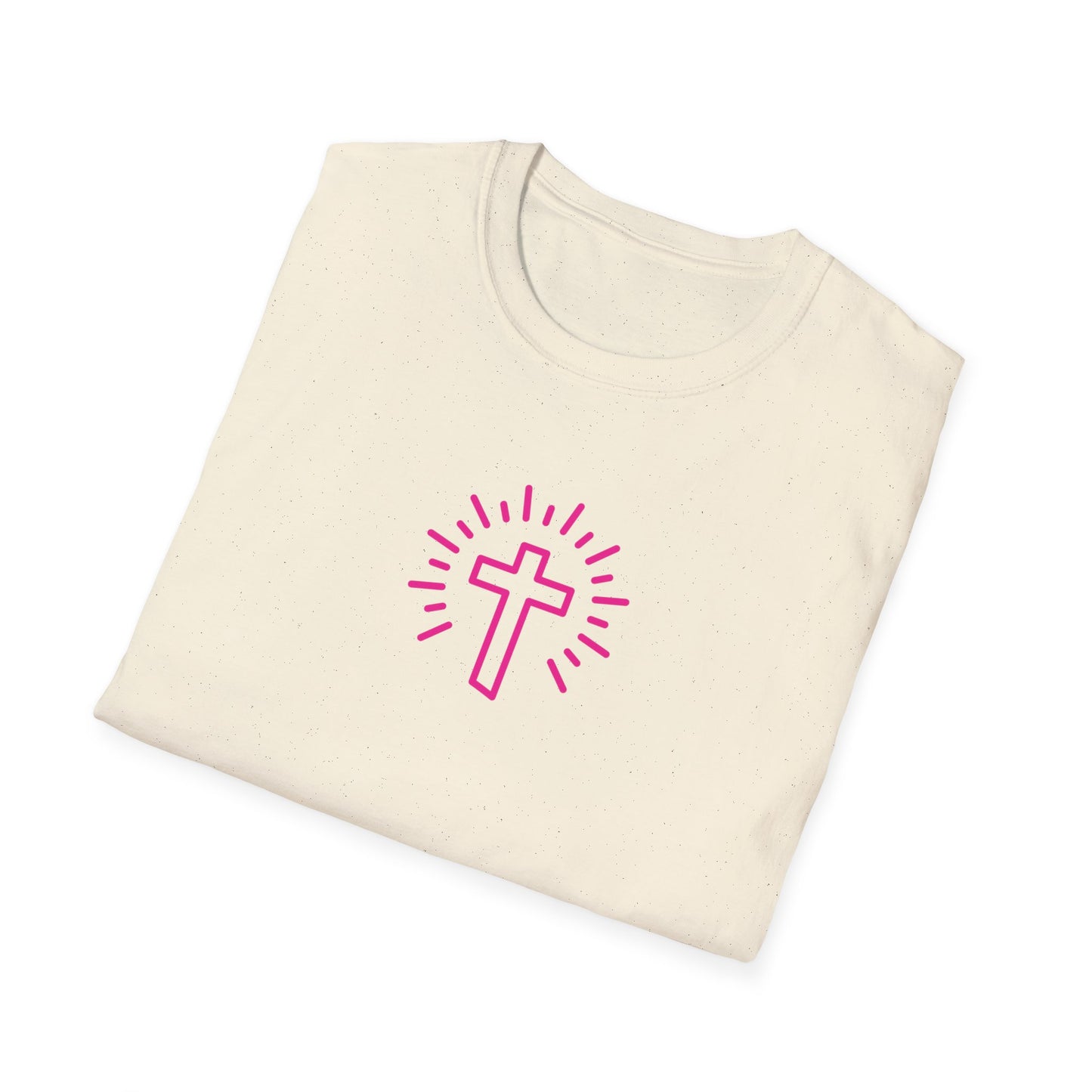 Christian Cross T-Shirt — Pink Radiant Faith Tee