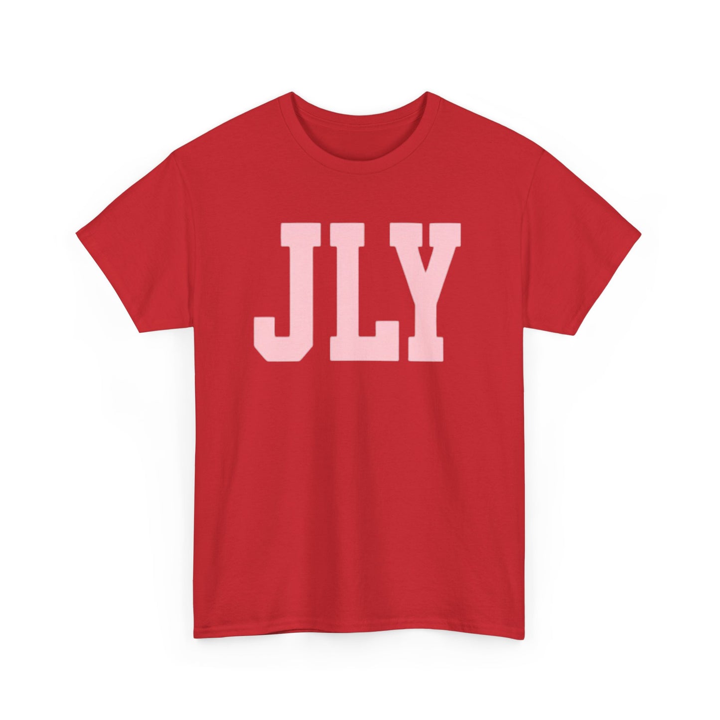 July Pink Block Letter Tee