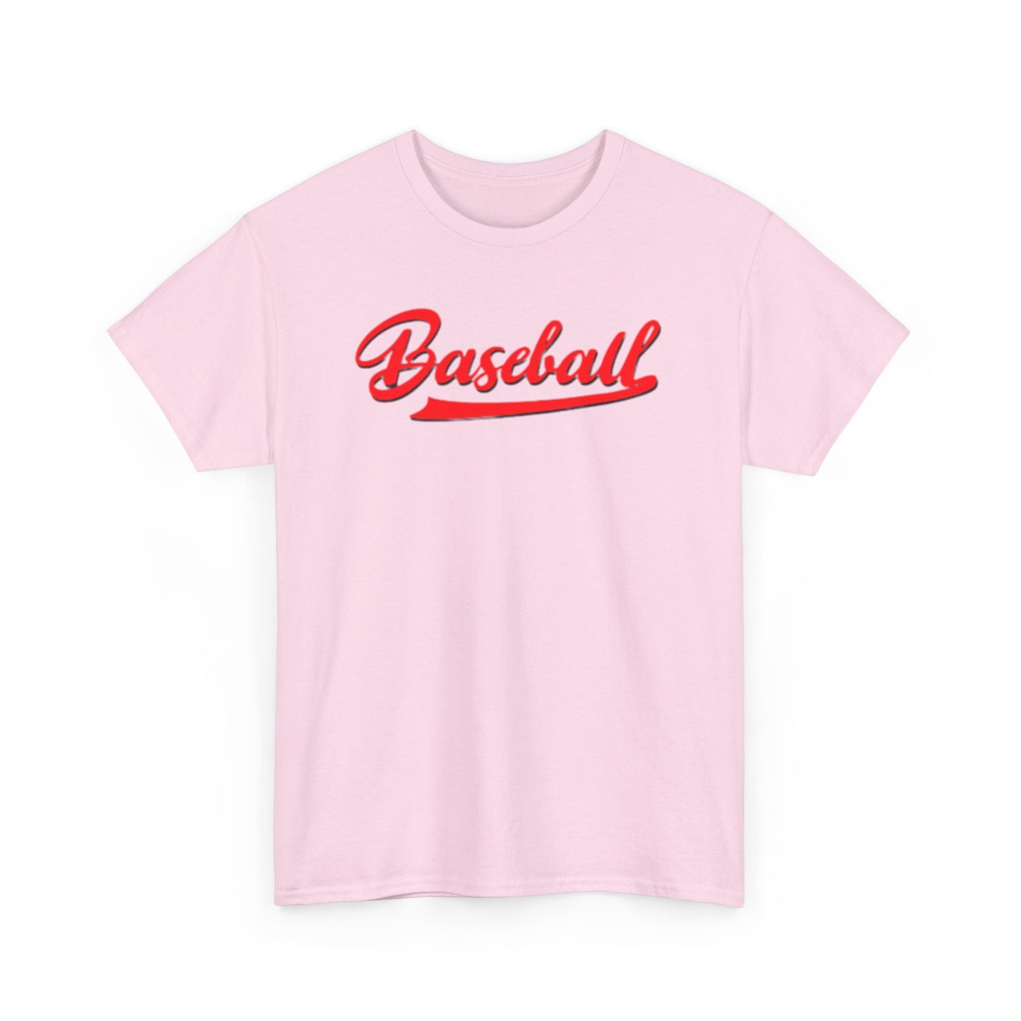 Baseball Script Tee — Red Vintage Baseball Logo T-Shirt
