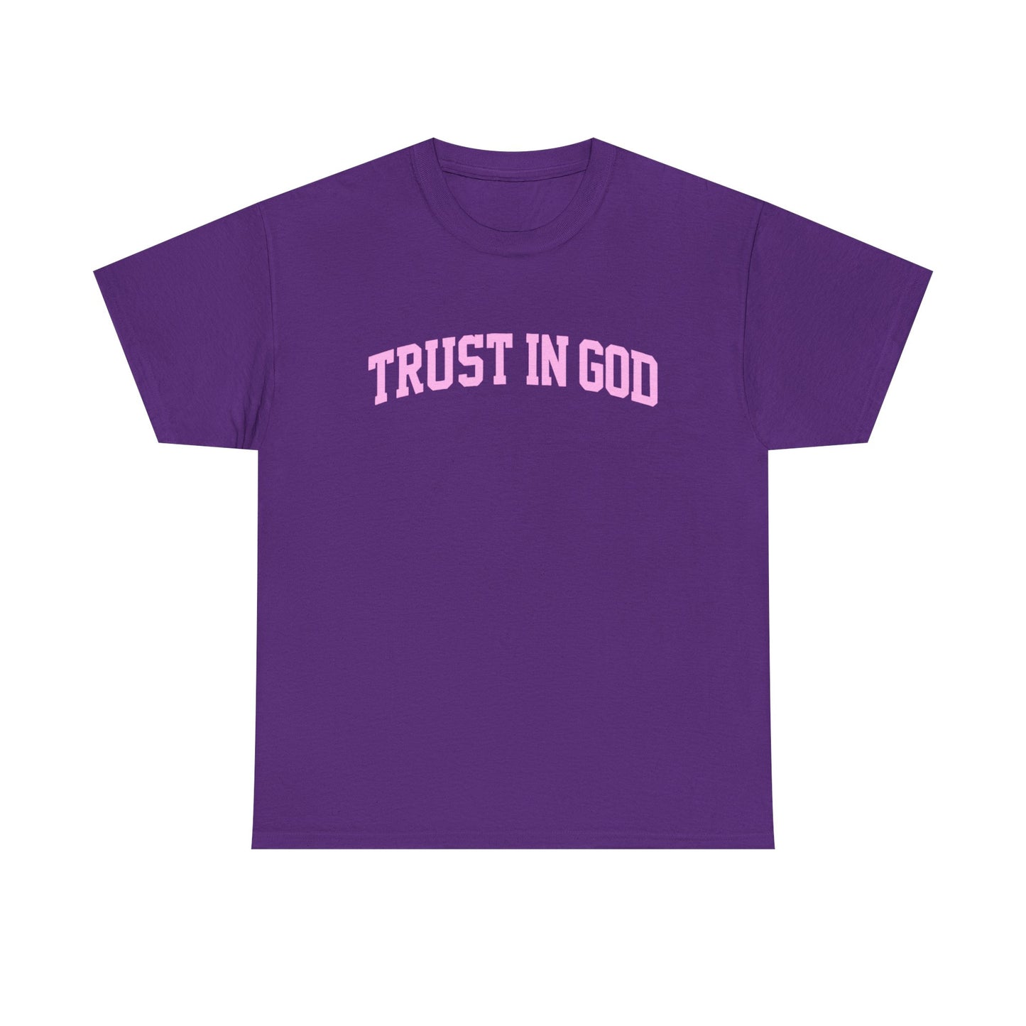 Trust in God Tee — Pink Faith Graphic Shirt