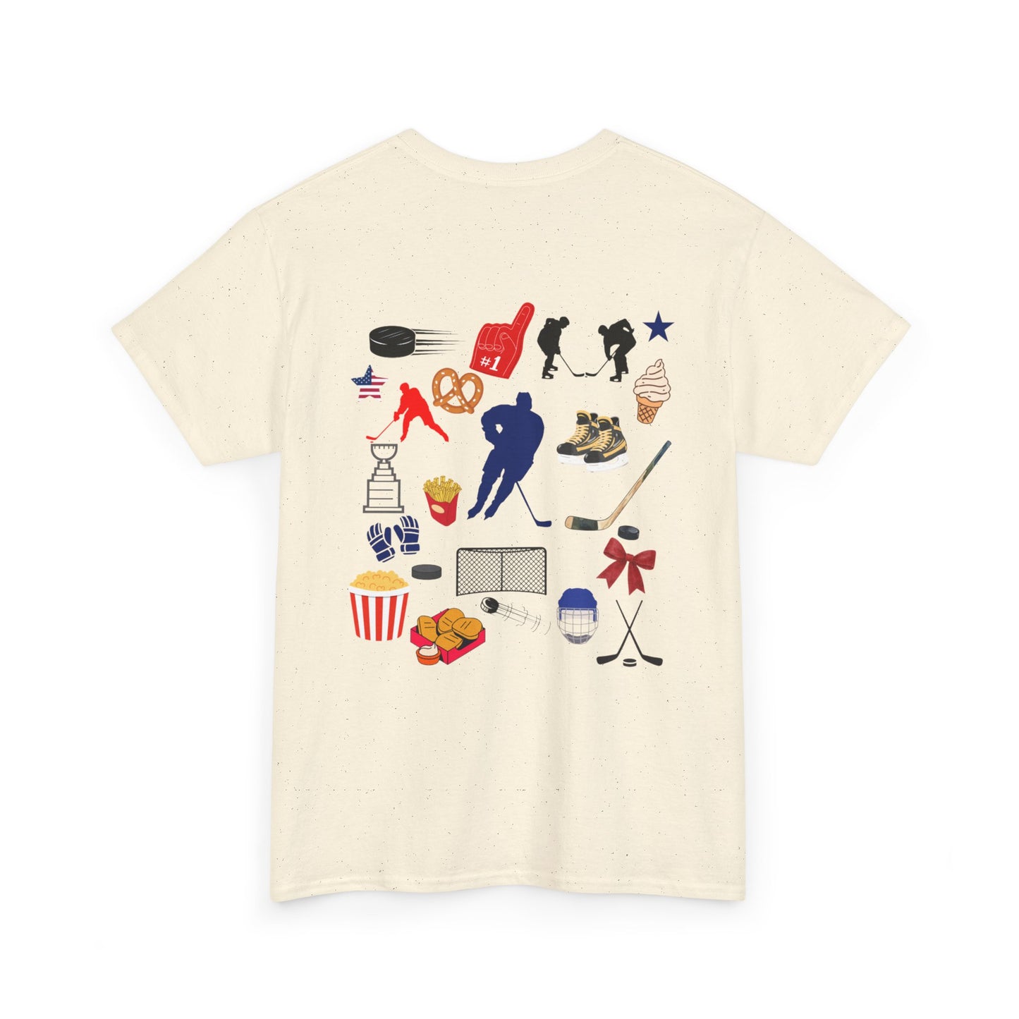Hockey Icons Tee — Vintage Hockey Sticker Collage T‑Shirt