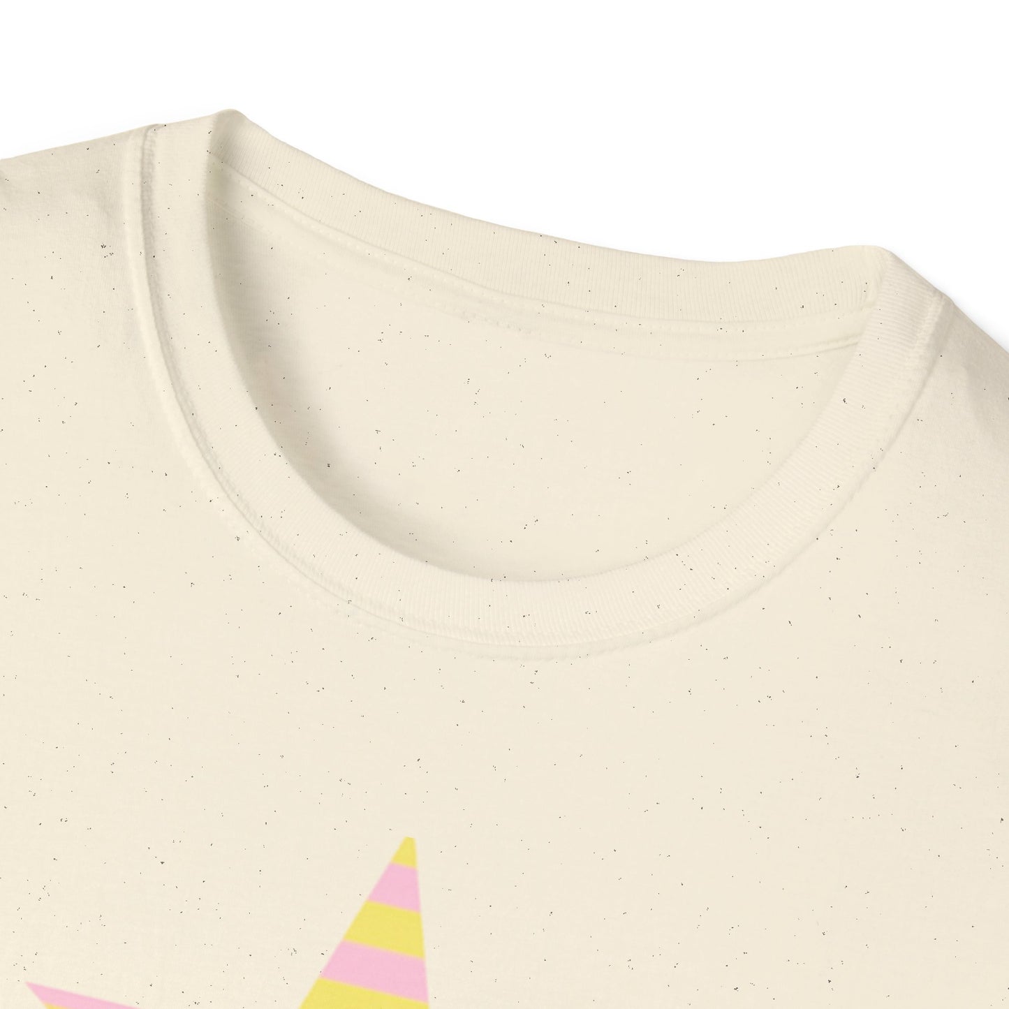 Star Stripe Tee — Pastel Pink & Yellow Graphic T-Shirt