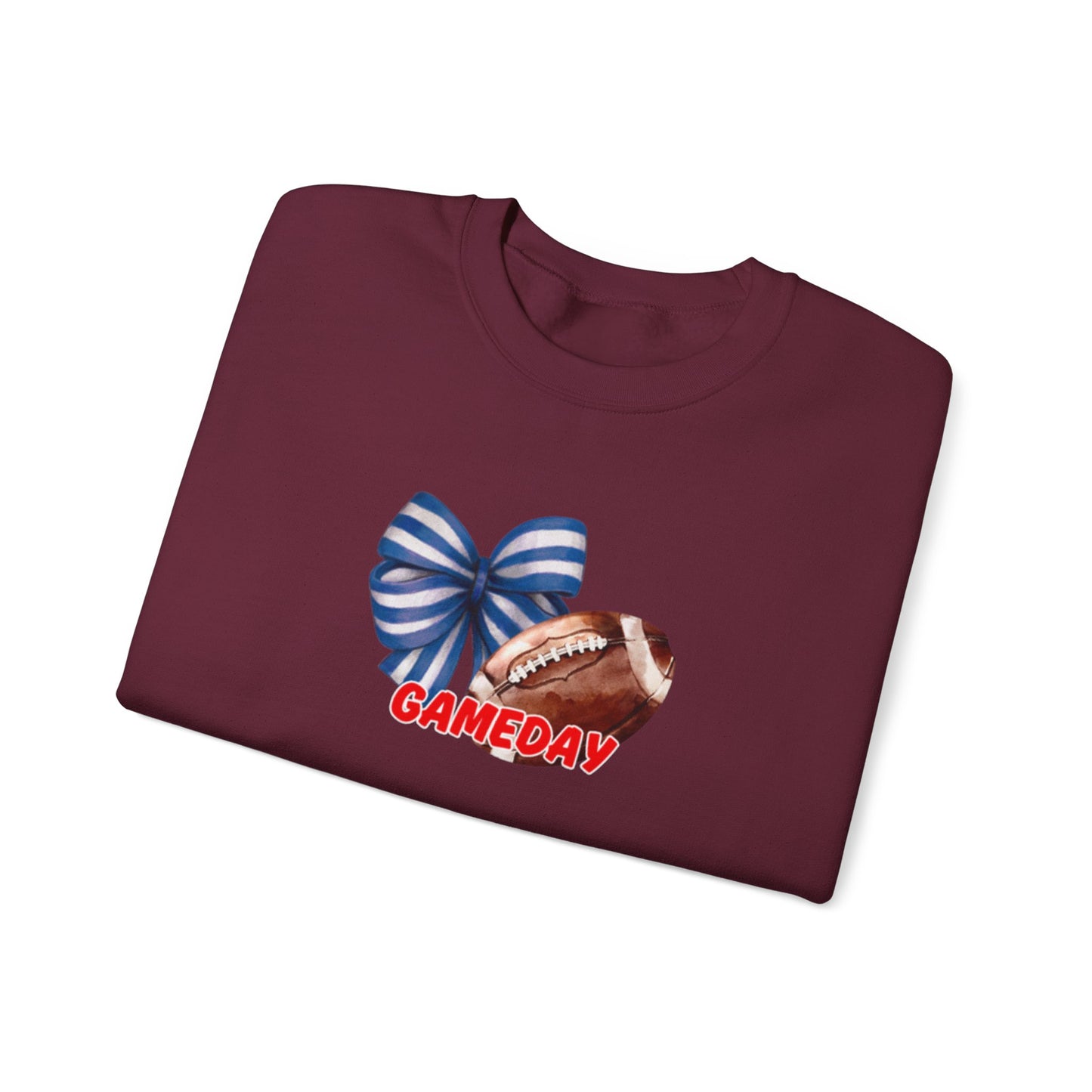 Gameday Football Bow Crewneck Sweatshirt