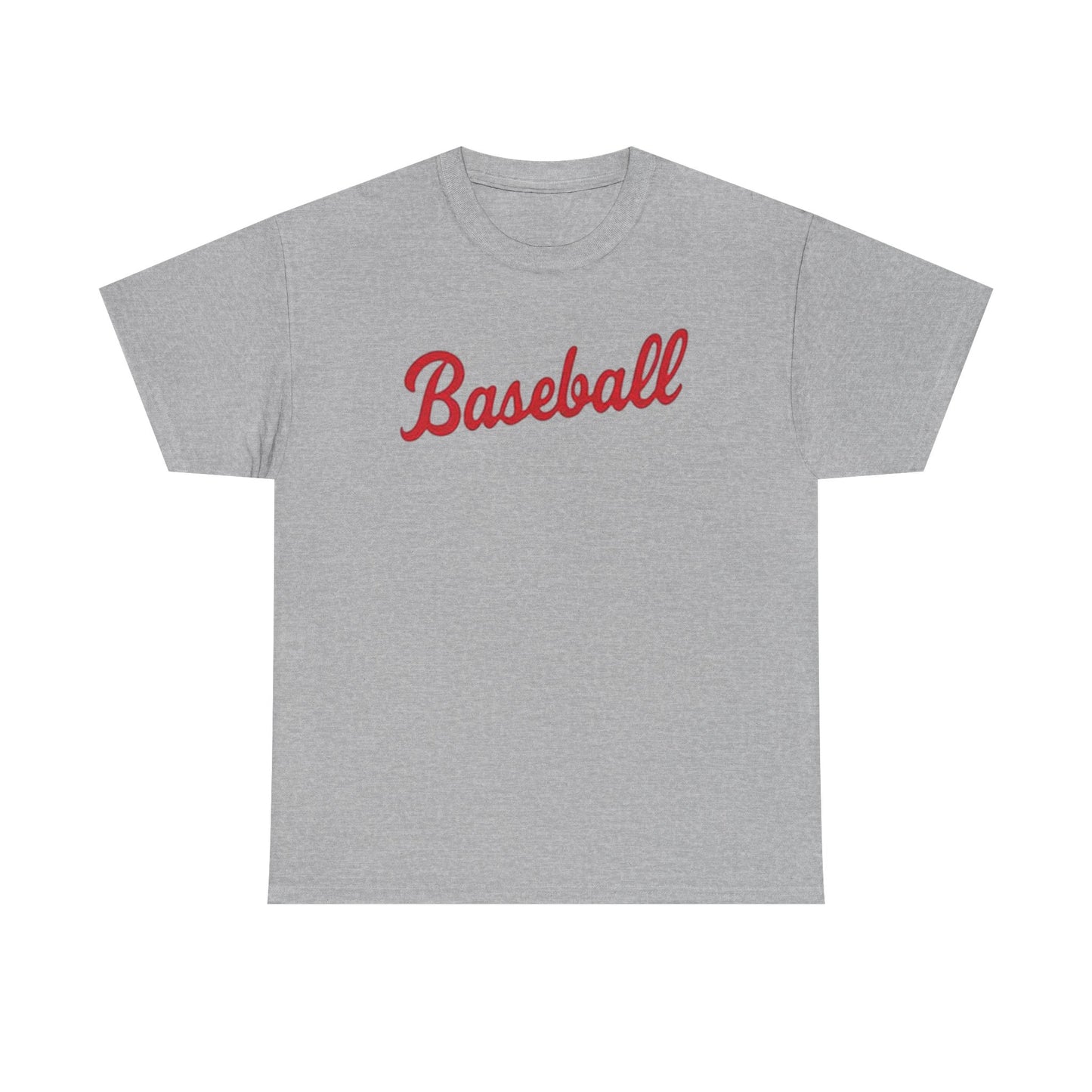 Baseball Script Tee — Retro Red Baseball T‑Shirt