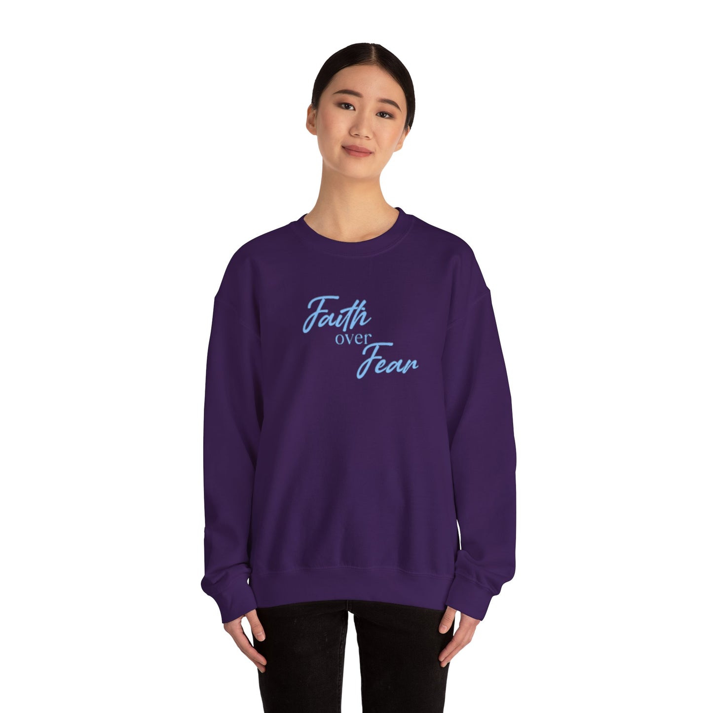 Faith Over Fear Crewneck — Inspirational Christian Sweatshirt