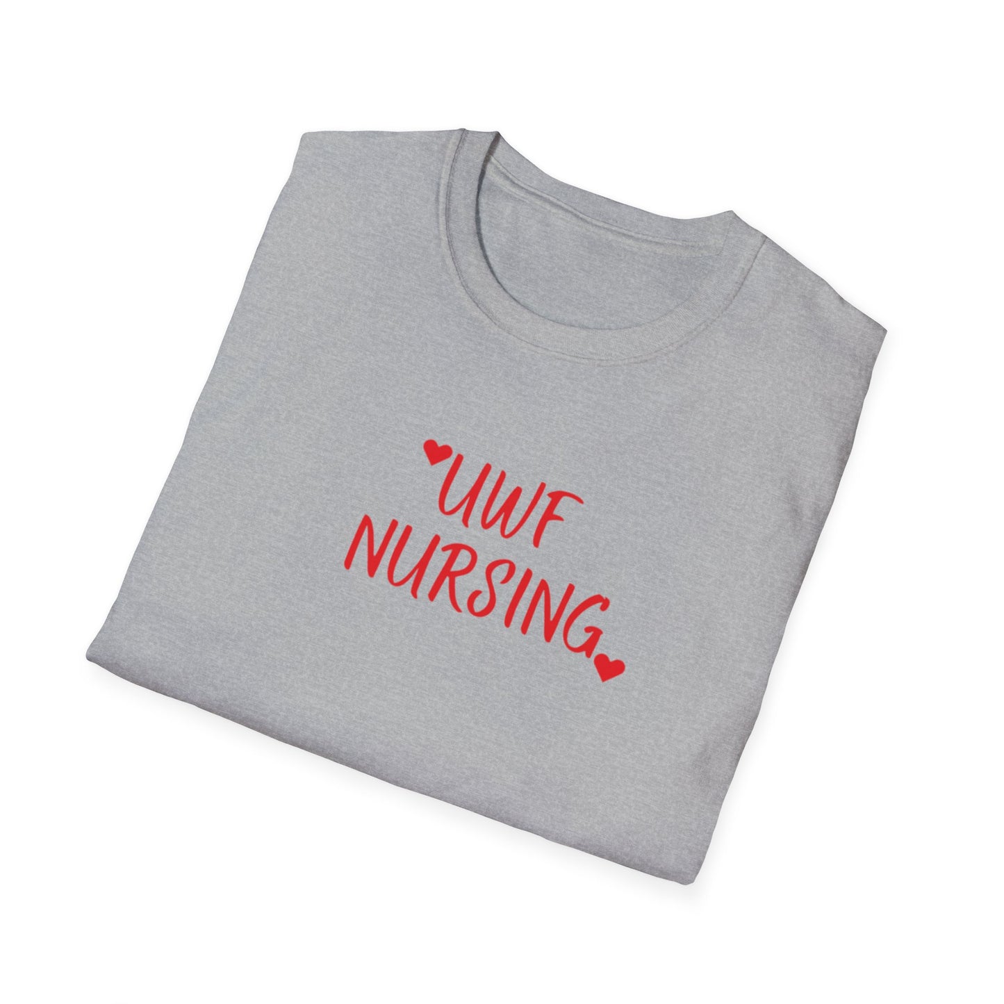 UWF Nursing T-Shirt — Cute Red Heart Nursing Tee for University of West Florida Students & Nurses