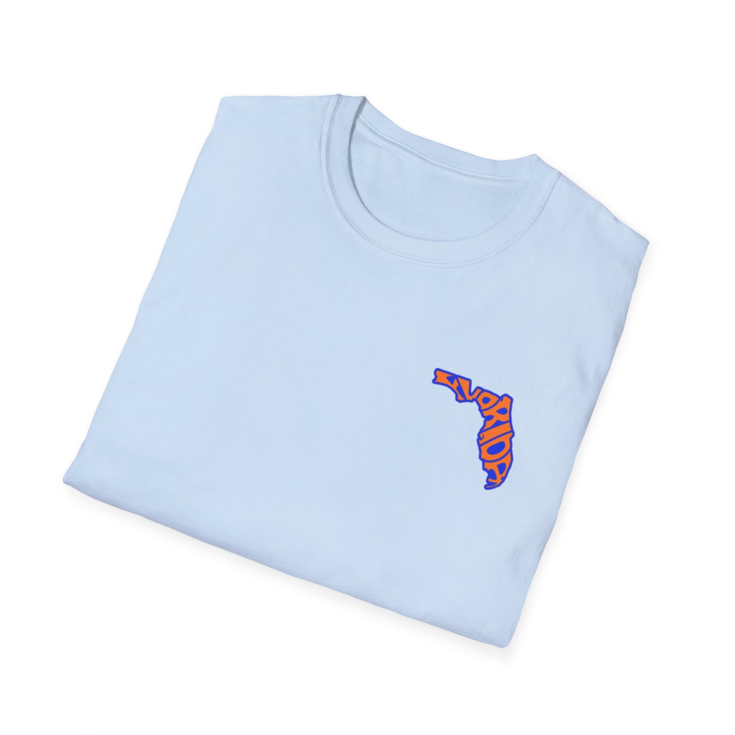 Florida State Outline T-Shirt — Orange & Blue 'Florida' Graphic Tee