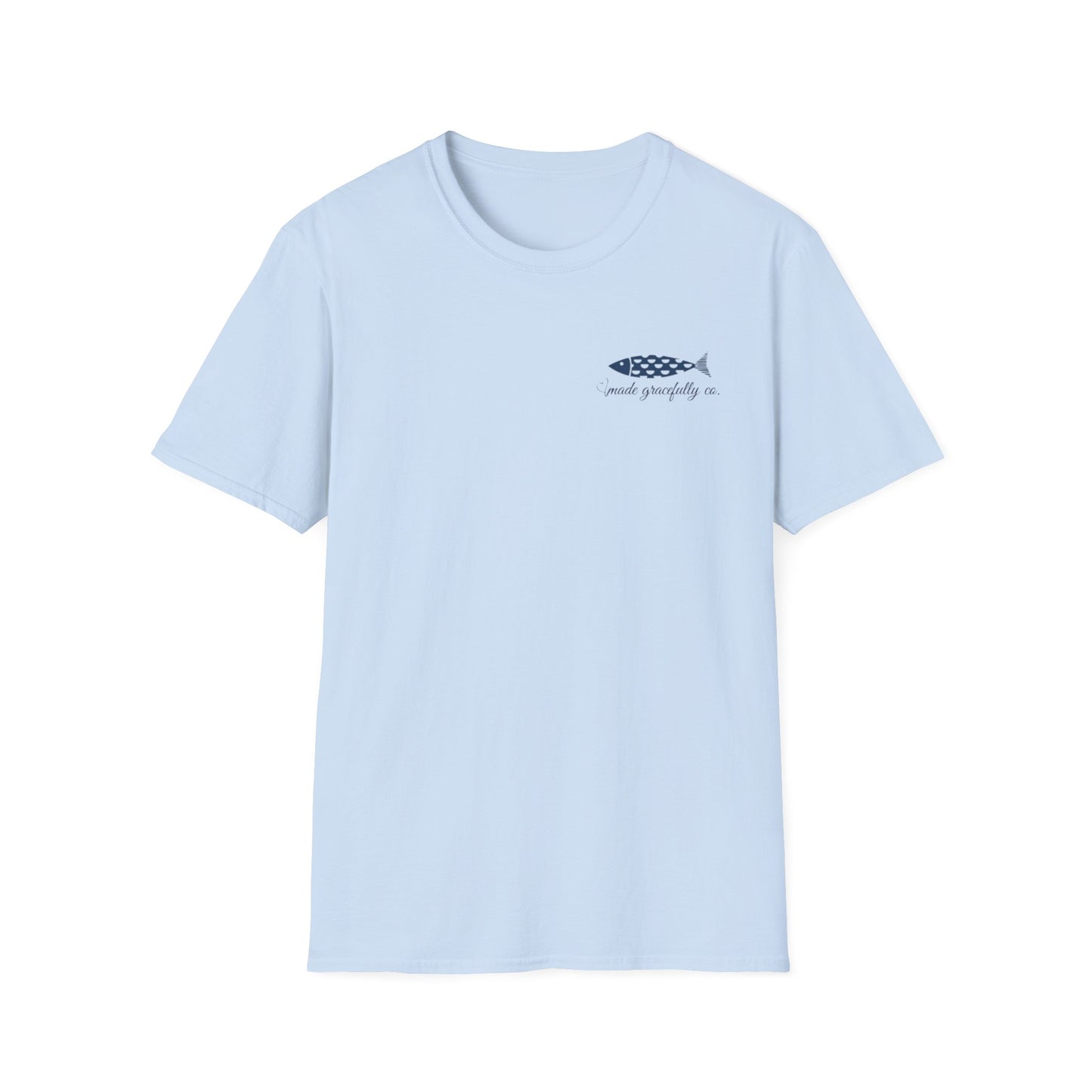 Nautical Fish Graphic T-Shirt — “made gracefully co” Coastal Casual Tee