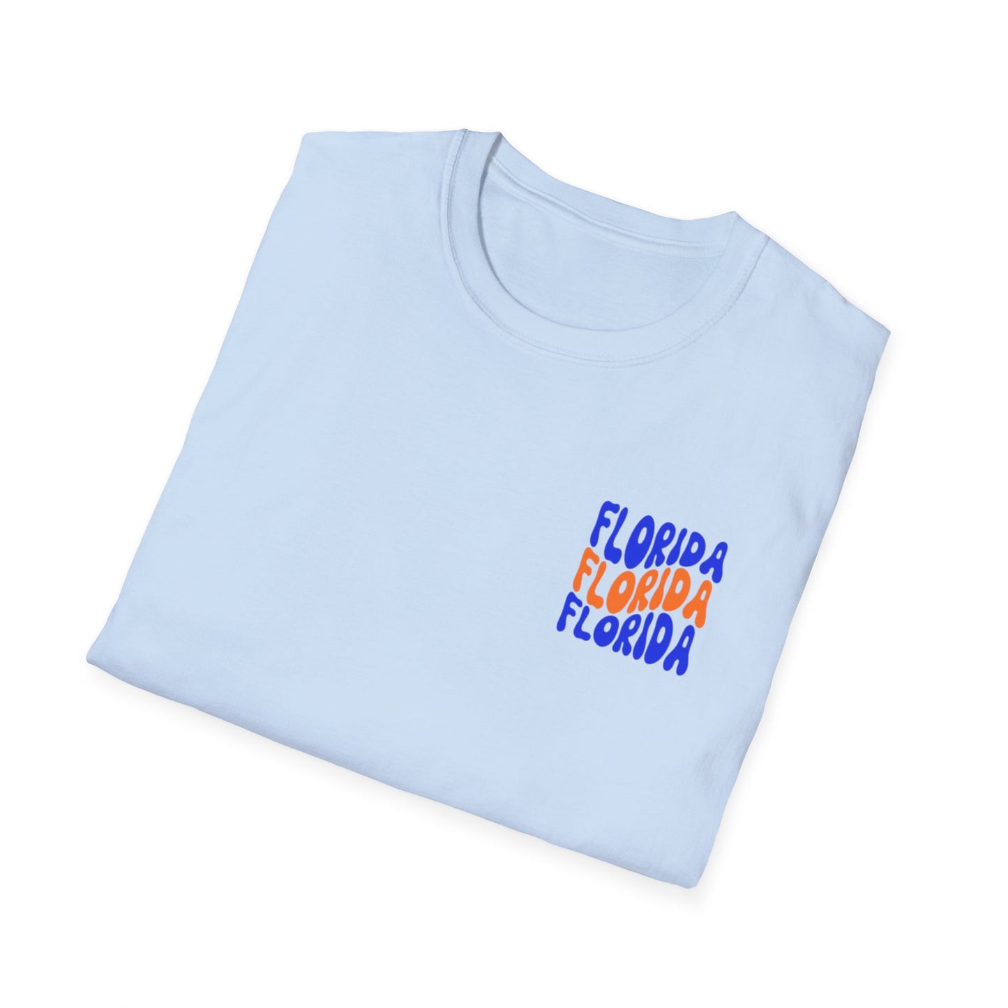 Florida Retro Wave T-Shirt — Colorful Repeat Logo Tee