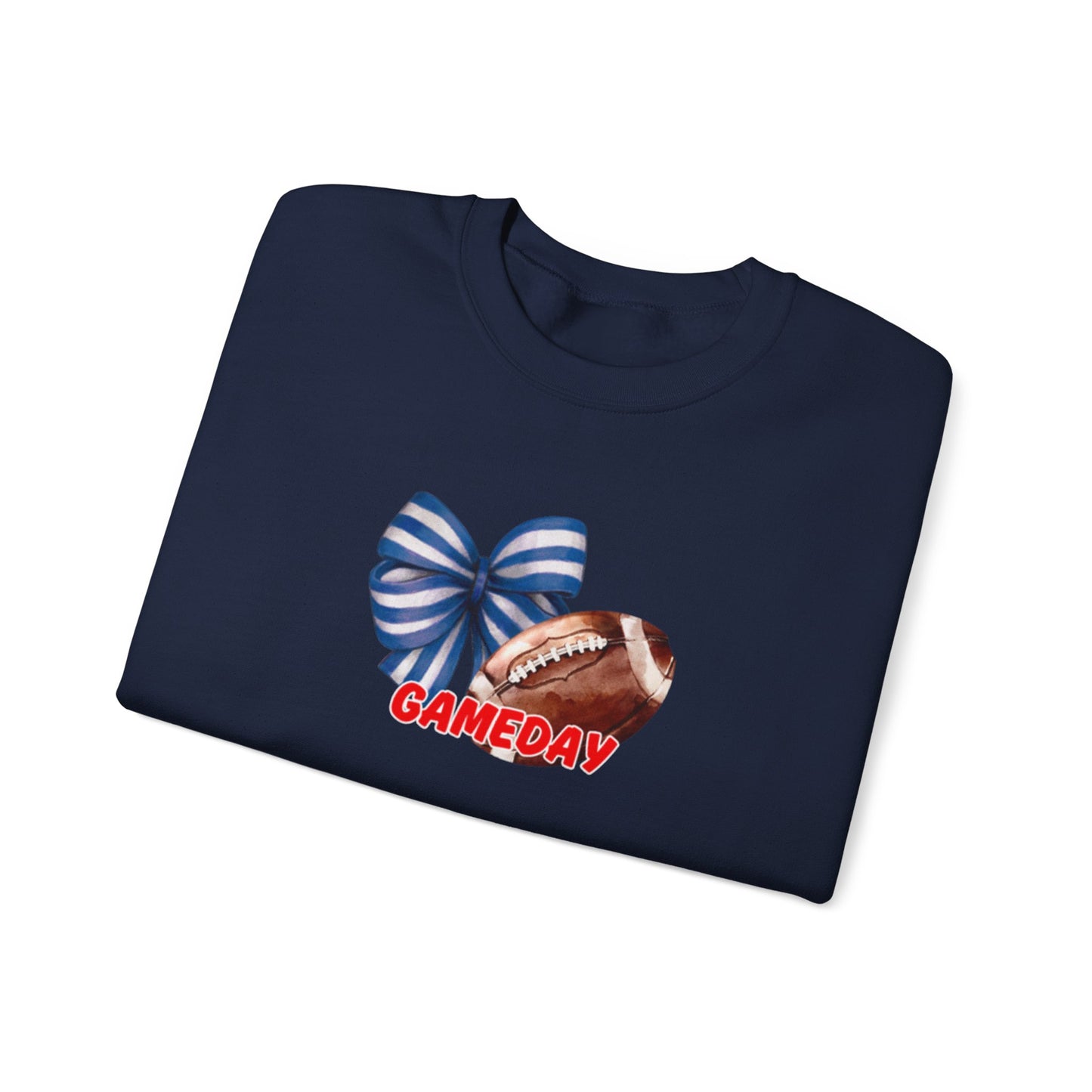 Gameday Football Bow Crewneck Sweatshirt