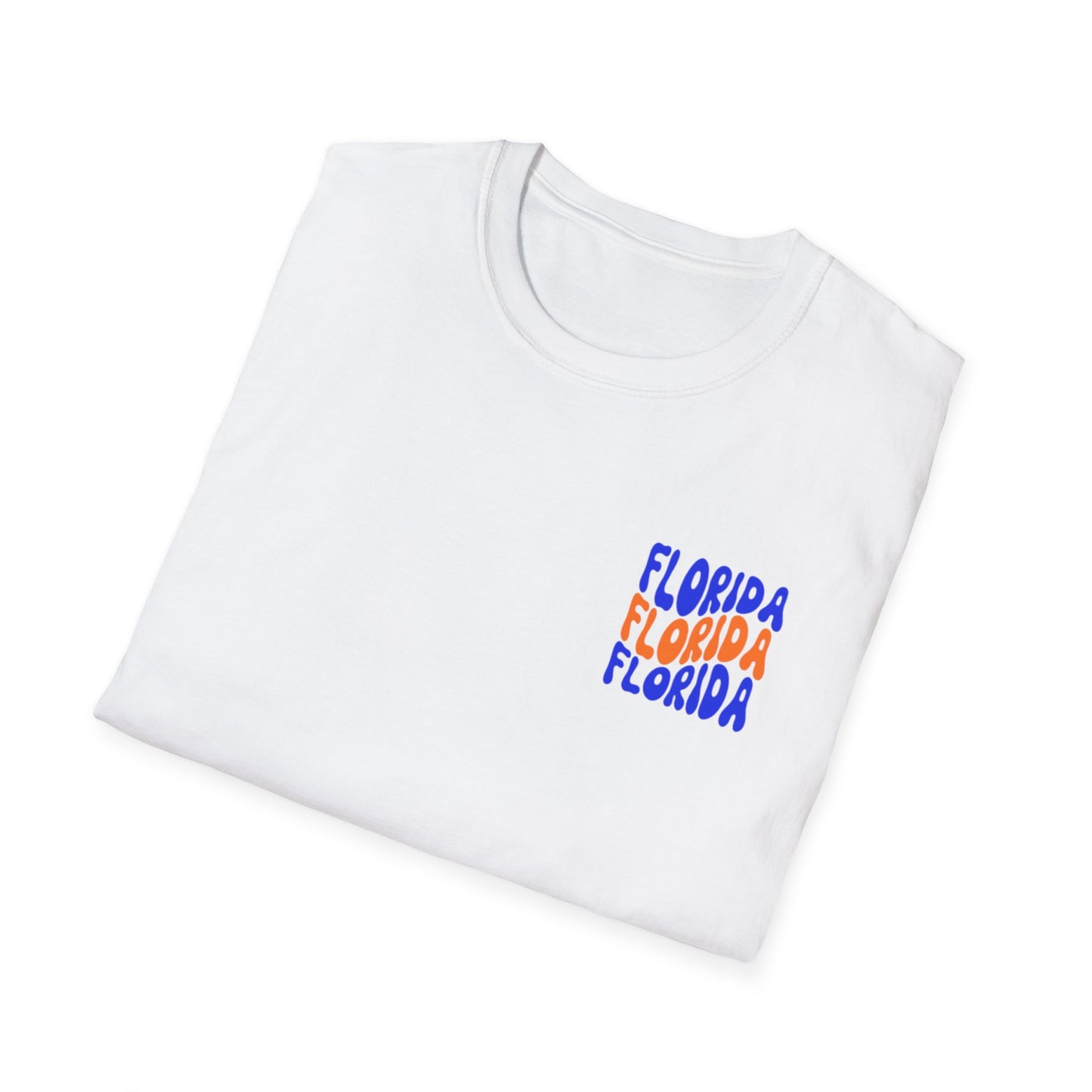 Florida Retro Wave T-Shirt — Colorful Repeat Logo Tee