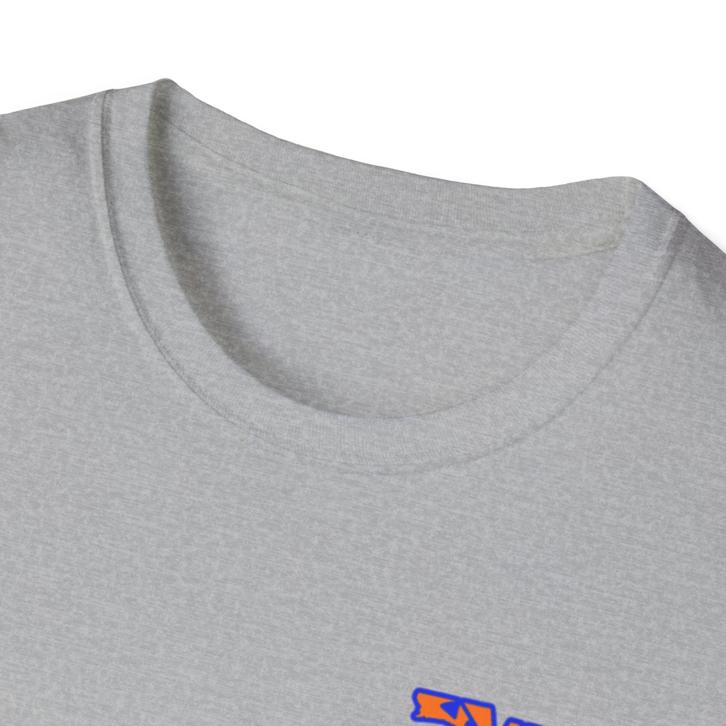 Florida State Outline T-Shirt — Orange & Blue 'Florida' Graphic Tee