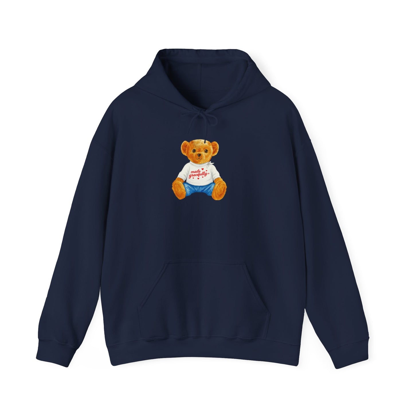 Made Gracefully Co. Teddy Bear Graphic Hoodie — Cute Vintage Bear Shirt
