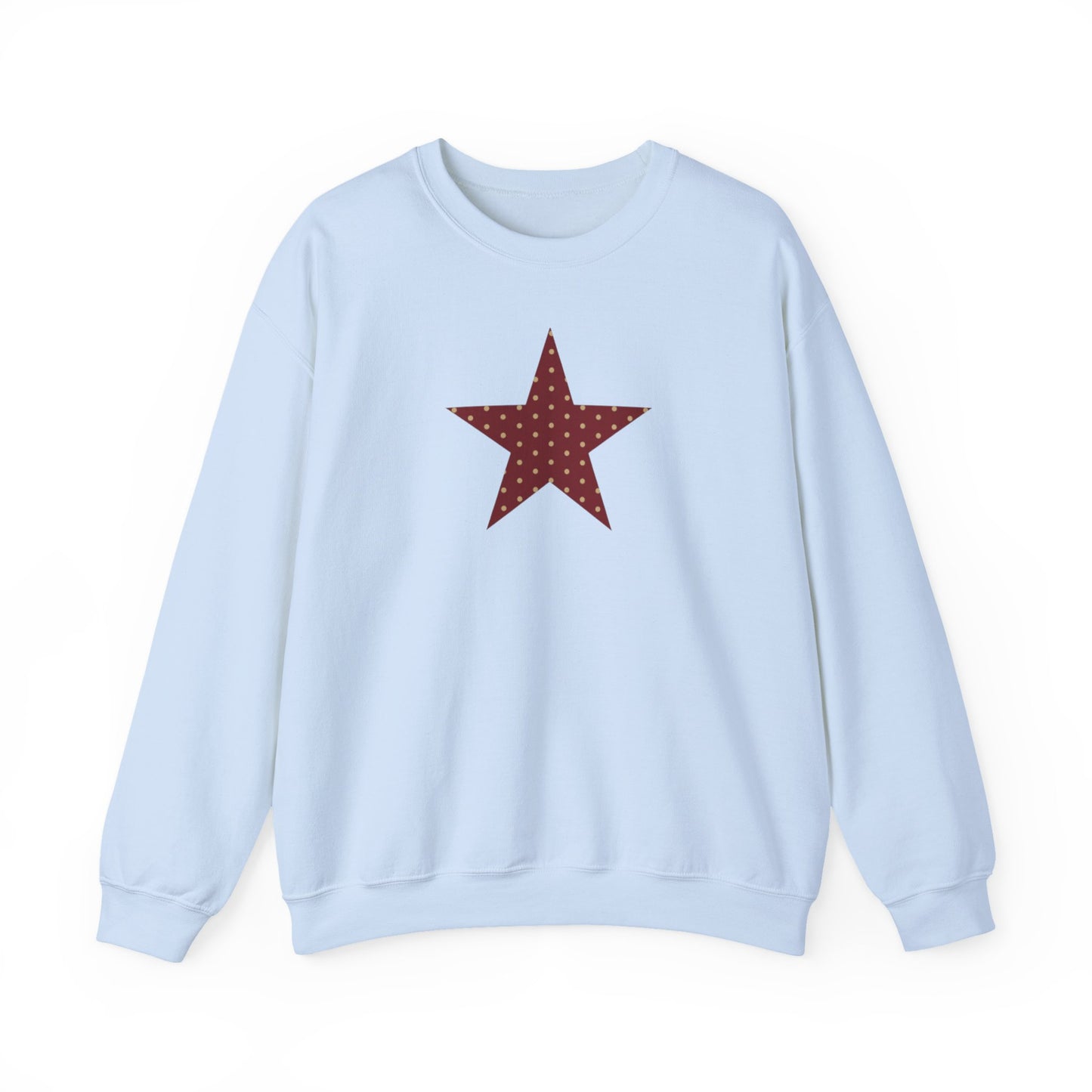 Garnet and Gold Polka Dot Star Crewneck
