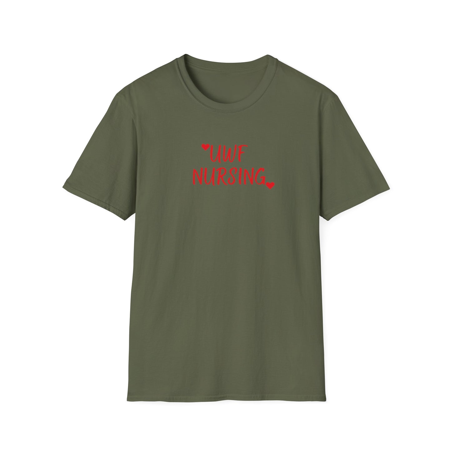 UWF Nursing T-Shirt — Cute Red Heart Nursing Tee for University of West Florida Students & Nurses