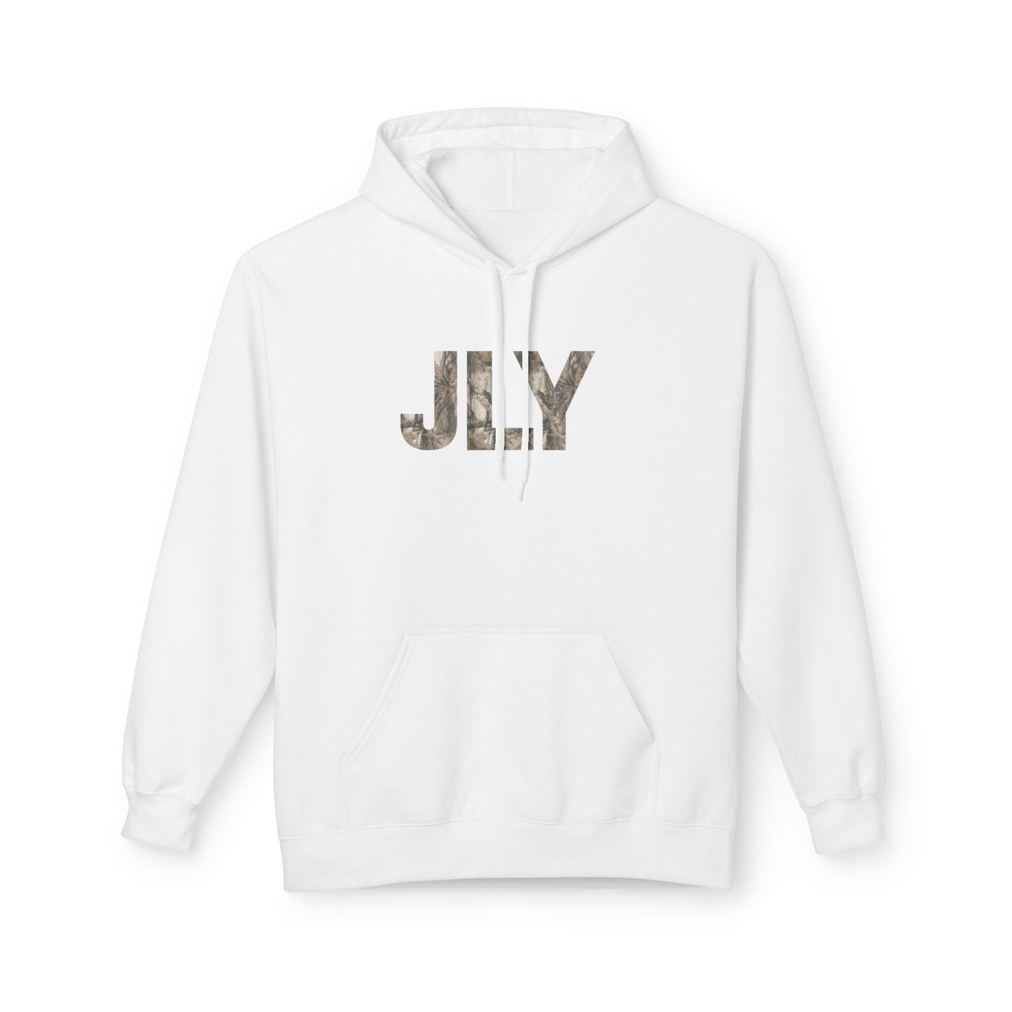 JLY Camouflage Fleece Hoodie, Cozy Unisex Hoodie, Seasonal Style, Gift for Him or Her, Casual Wear, Perfect for Fall