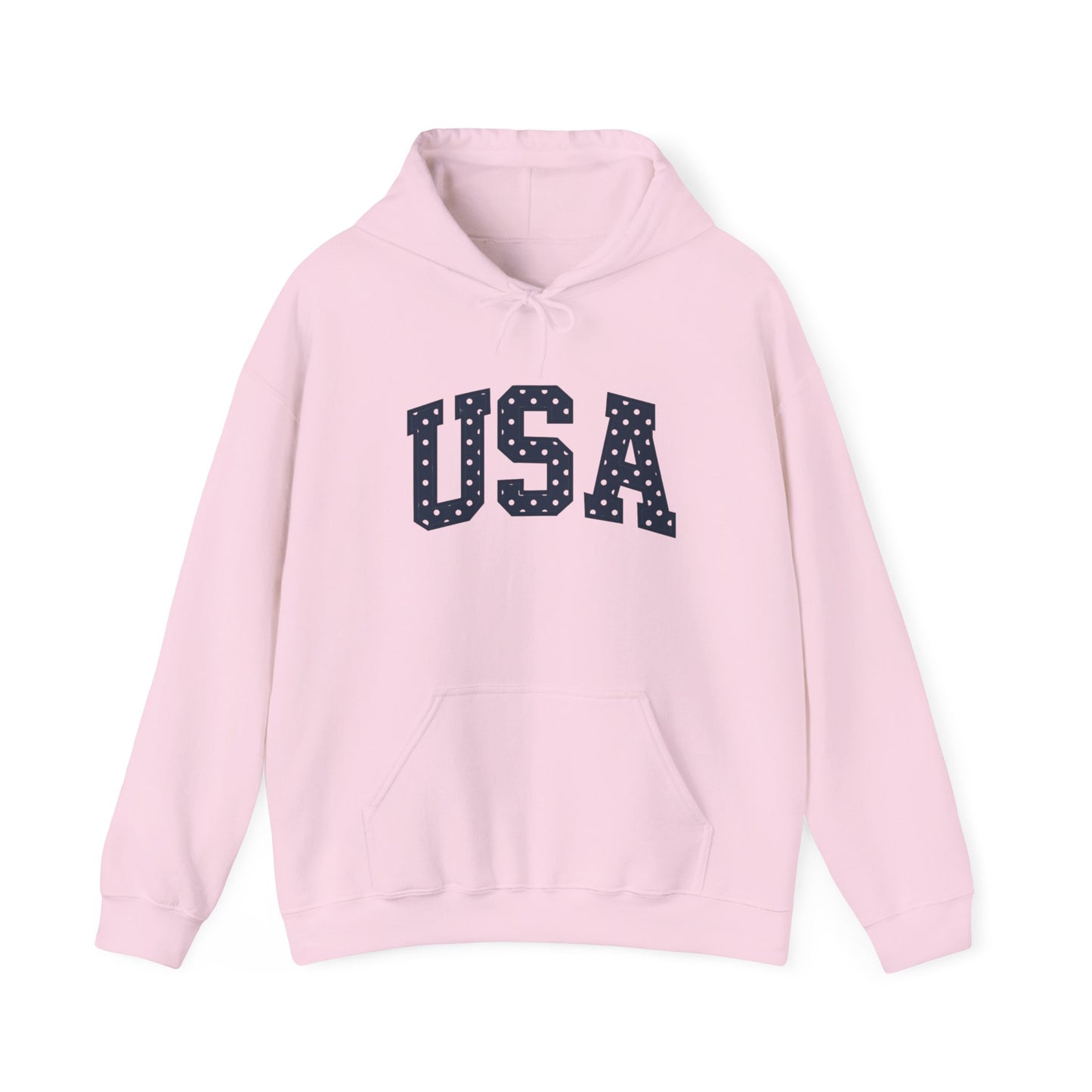 USA Stars Hoodie — Patriotic American Flag Lettering Pullover