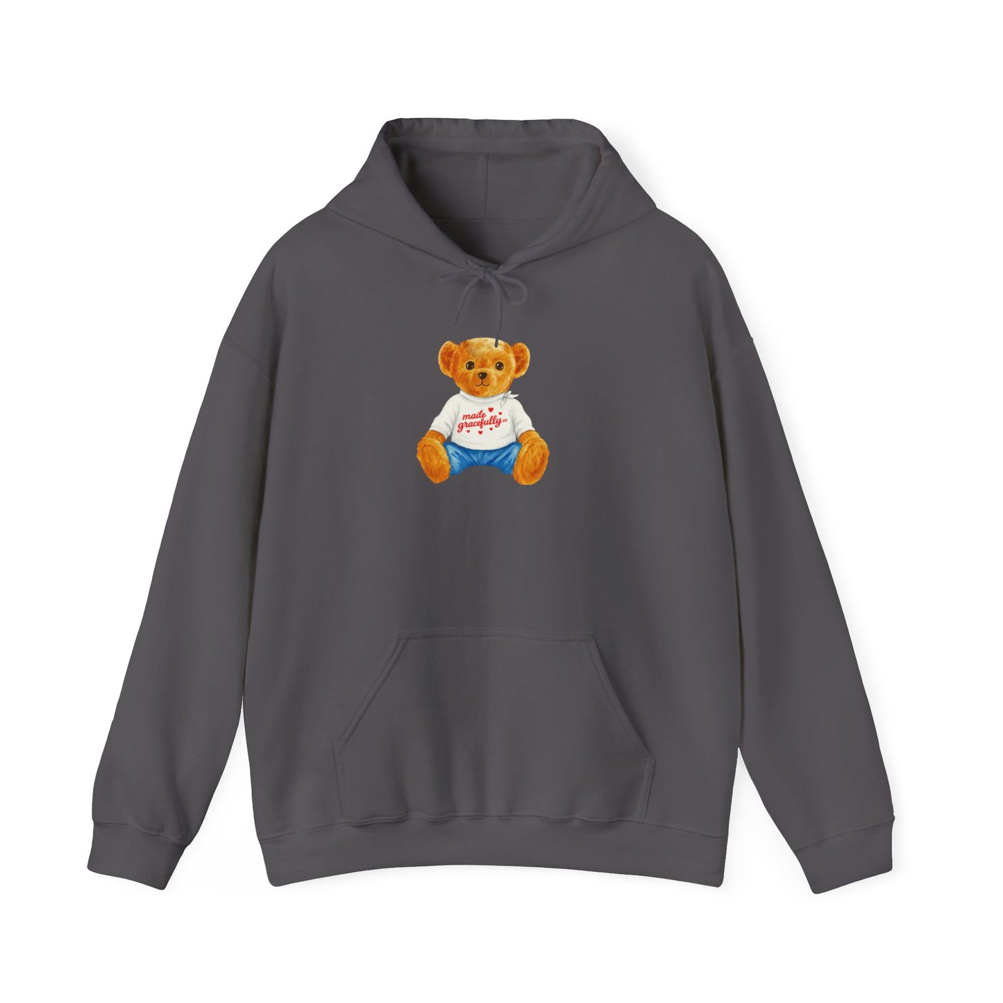 Made Gracefully Co. Teddy Bear Graphic Hoodie — Cute Vintage Bear Shirt