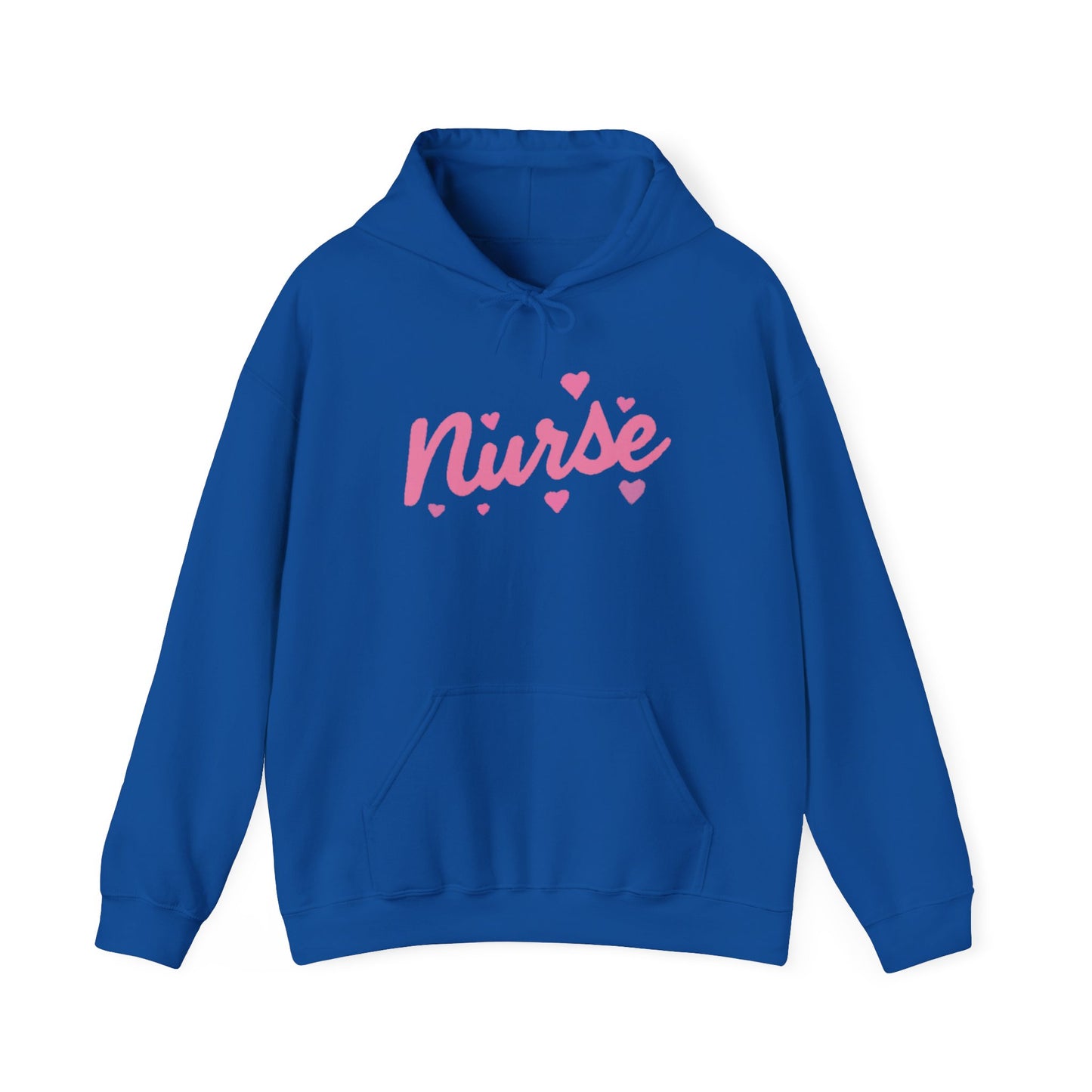 Nurse Heart Hoodie — Pink Script Nurse Hoodie for Medical Professionals, Gifts for Nurses