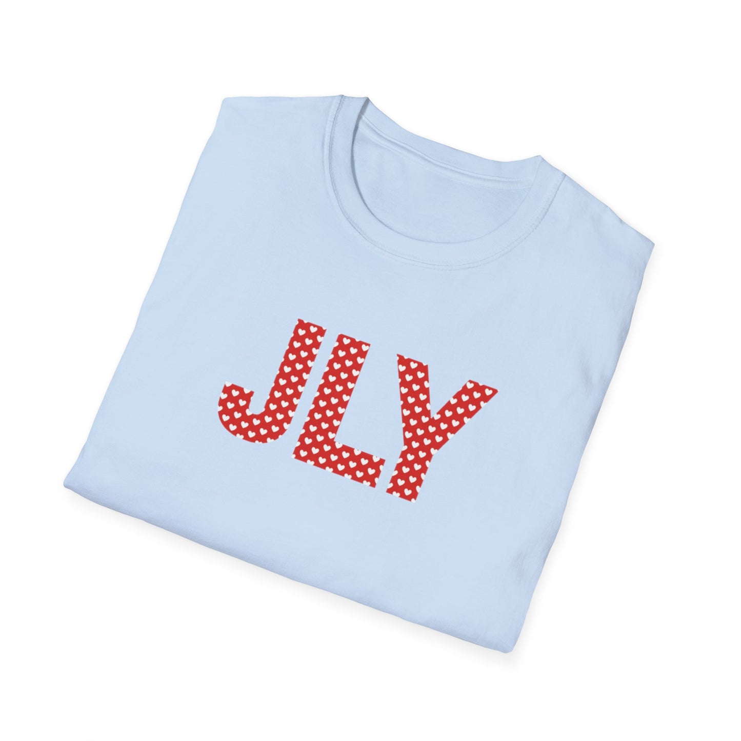 JLY Polka Dot Tee — Red Monogram Graphic T-Shirt