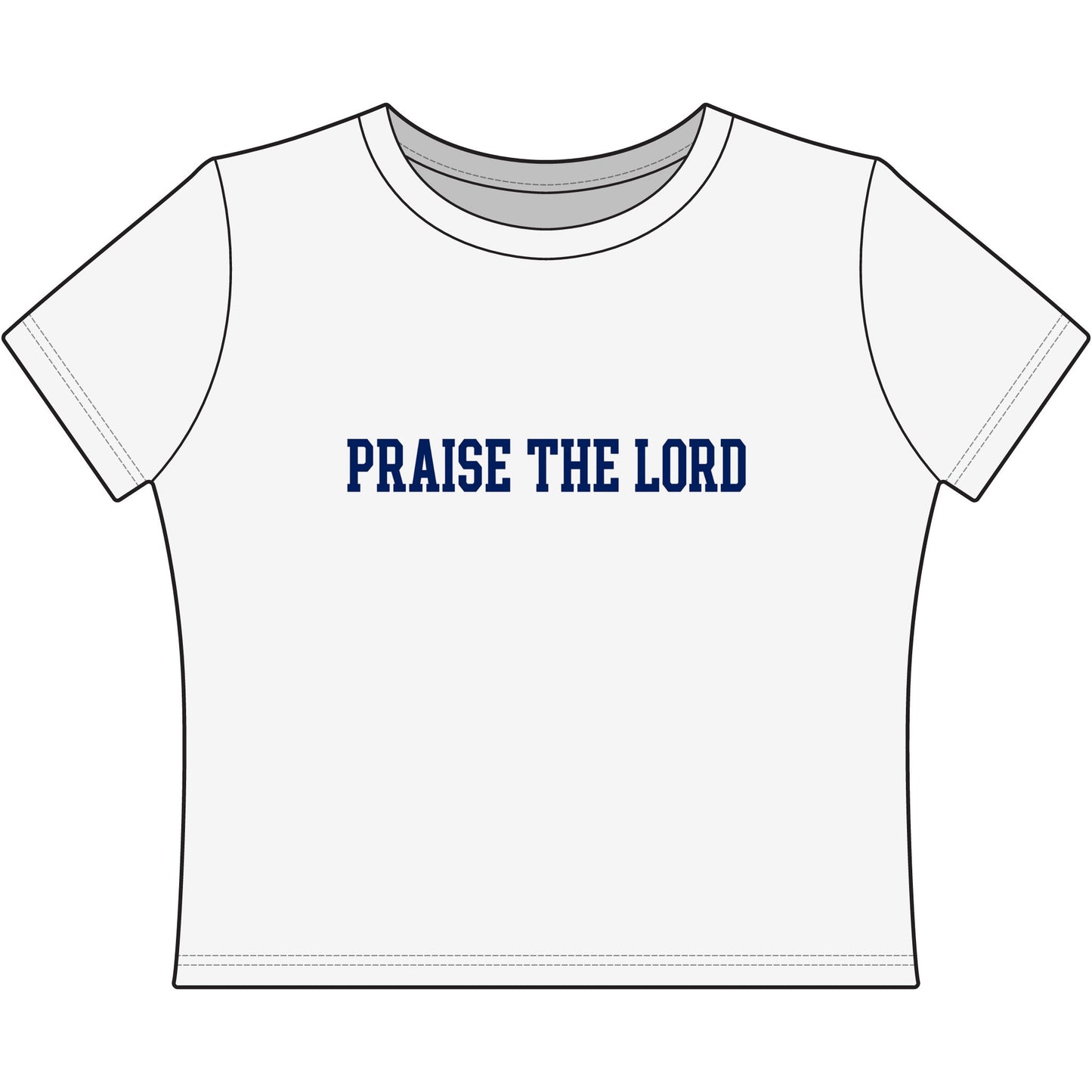 Praise The Lord Women's Baby Tee — Faith-Based Christian Crop T-Shirt