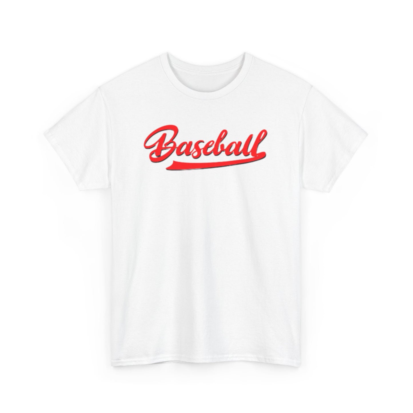 Baseball Script Tee — Red Vintage Baseball Logo T-Shirt