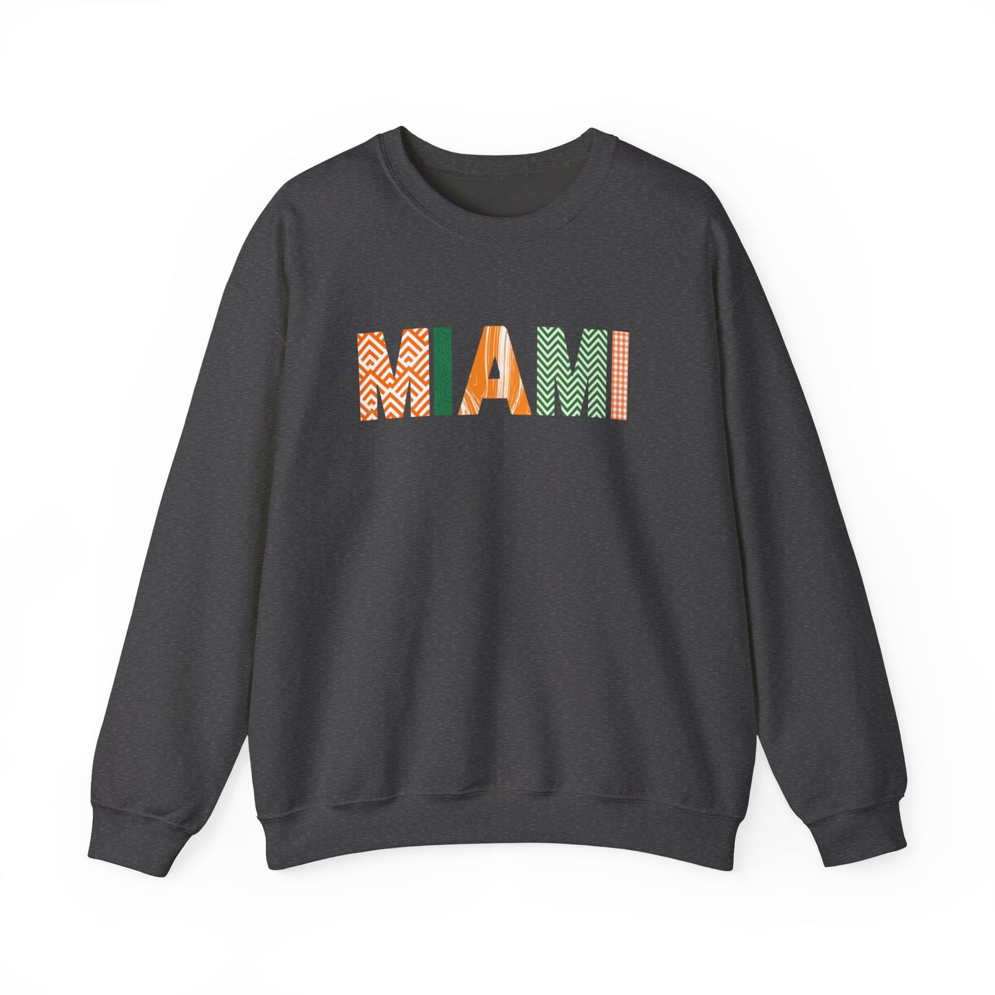 Miami Pattern Crewneck Sweatshirt — Colorful Geometric Miami Graphic