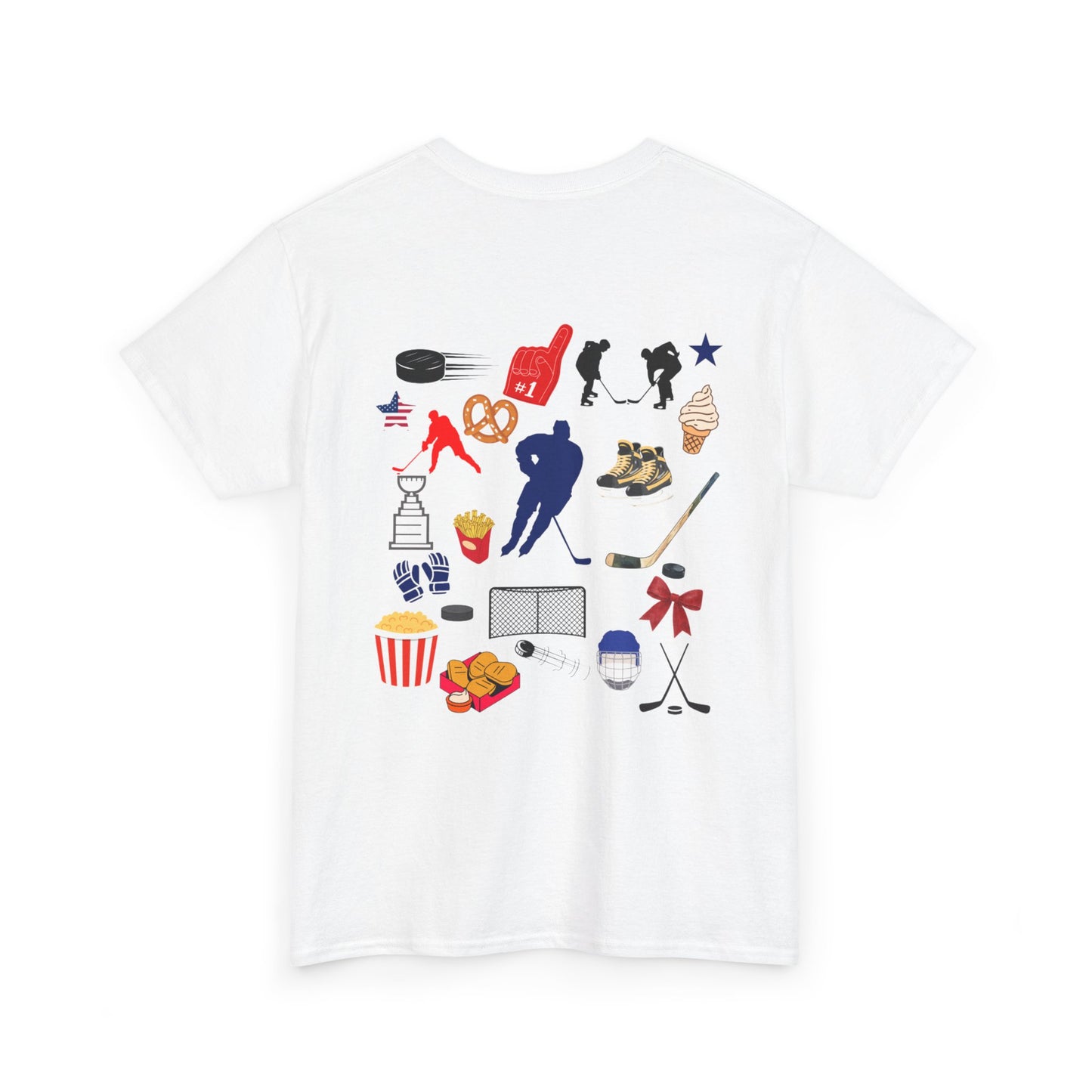 Hockey Icons Tee — Vintage Hockey Sticker Collage T‑Shirt