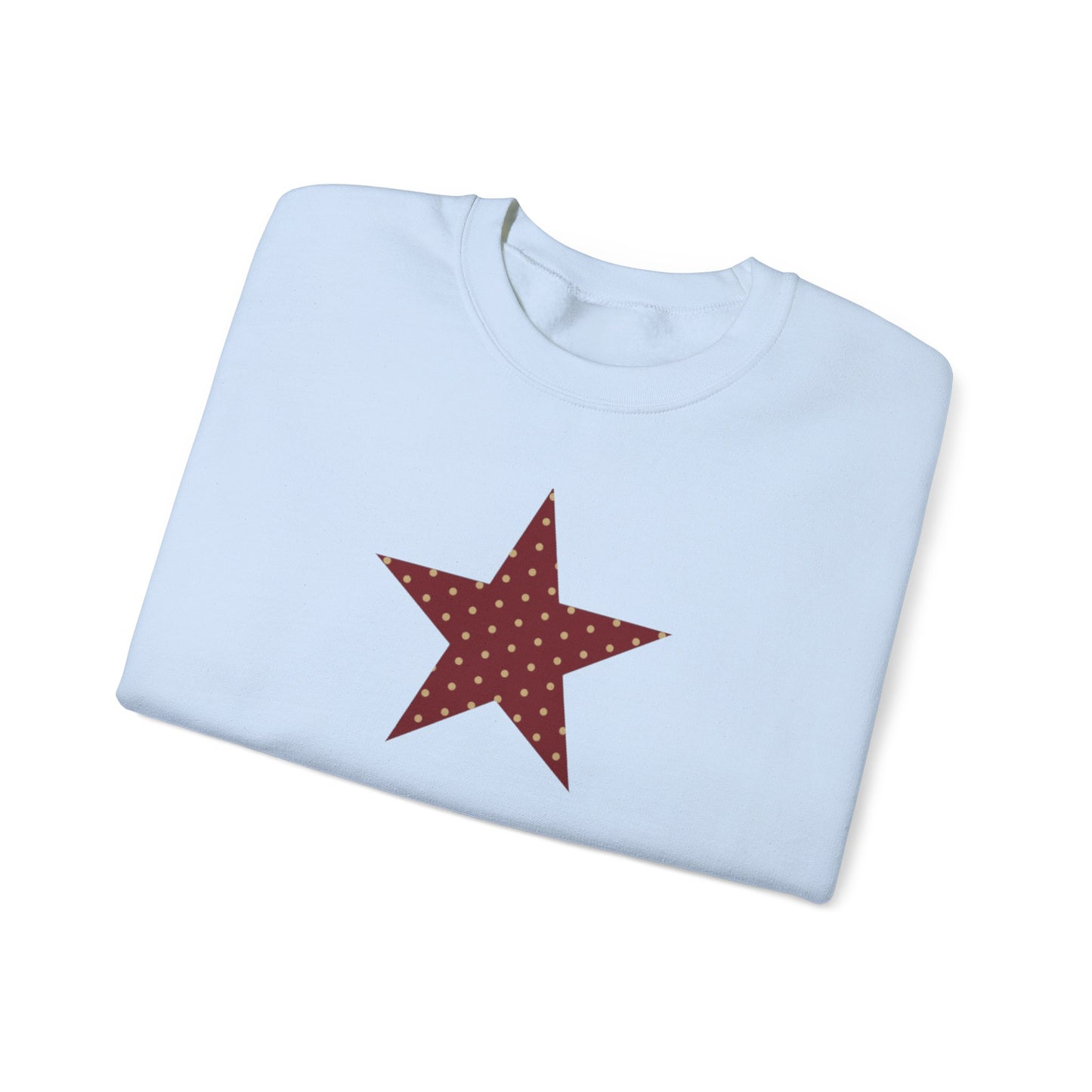 Garnet and Gold Polka Dot Star Crewneck