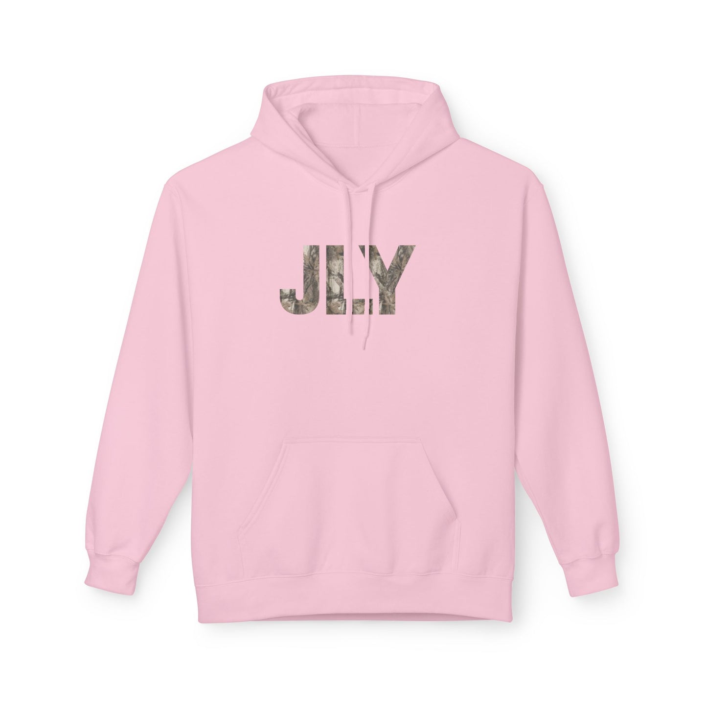 JLY Camouflage Fleece Hoodie, Cozy Unisex Hoodie, Seasonal Style, Gift for Him or Her, Casual Wear, Perfect for Fall