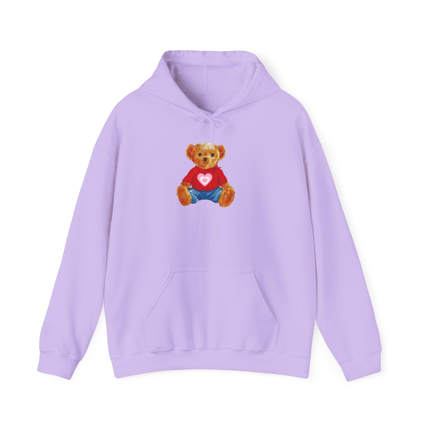 Teddy Bear Hoodie — Cute Heart Graphic