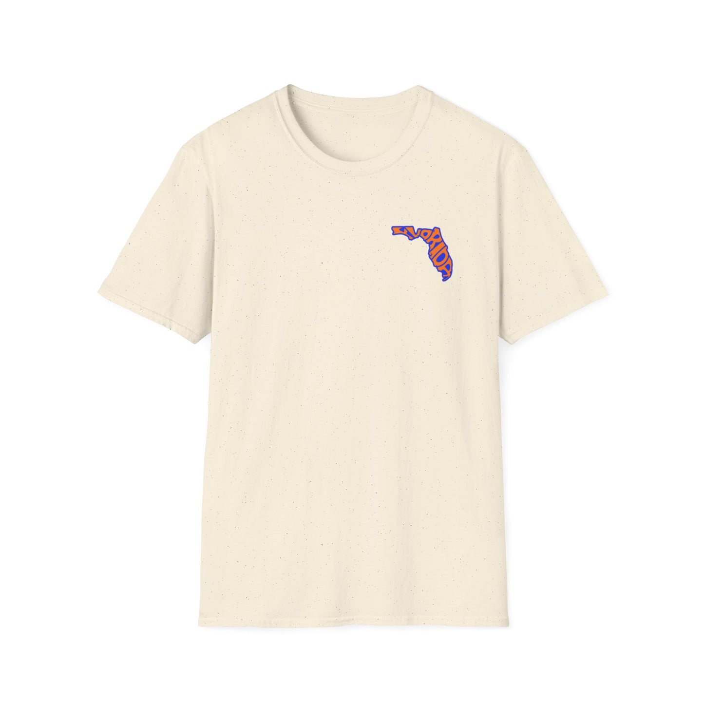 Florida State Outline T-Shirt — Orange & Blue 'Florida' Graphic Tee