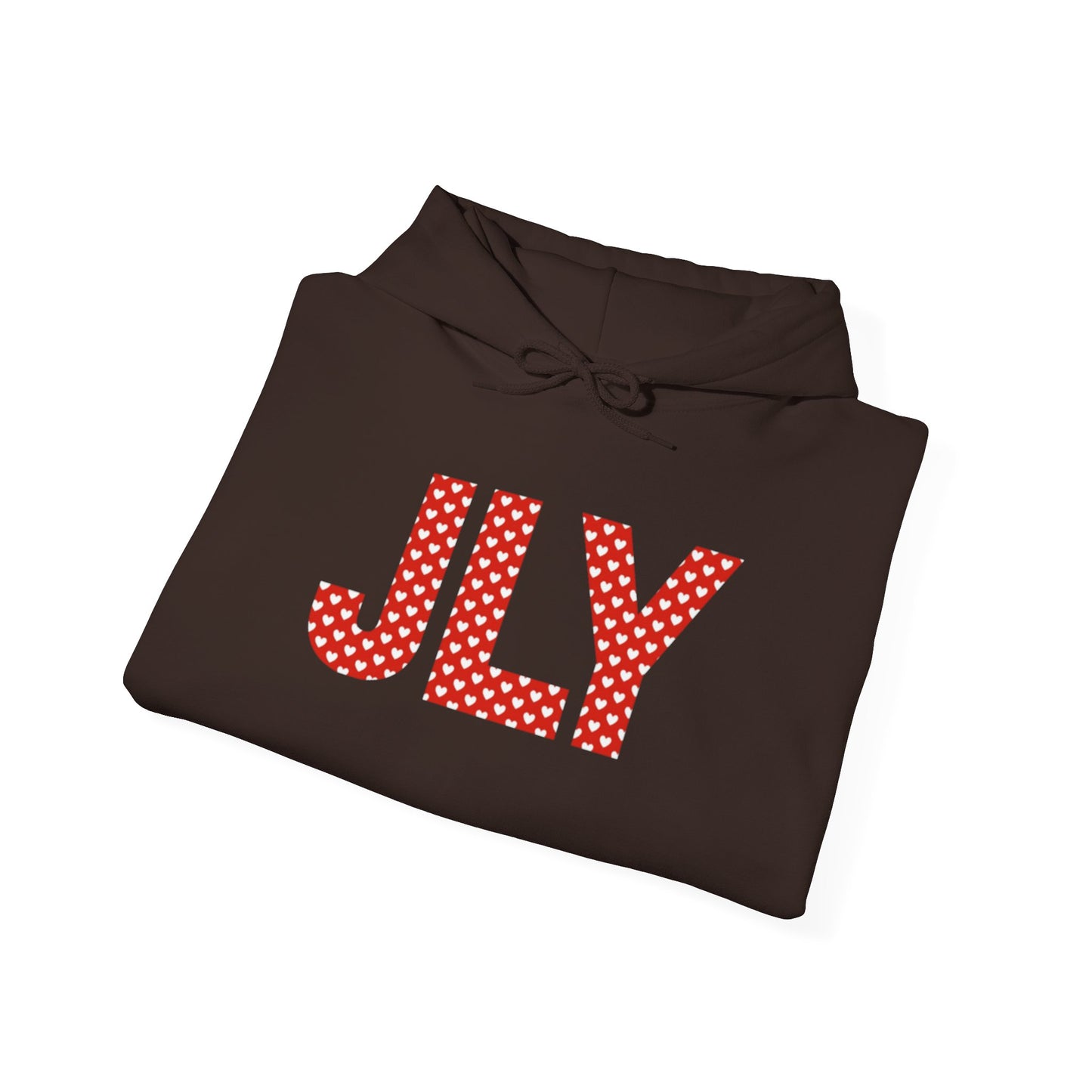 JLY Polka Dot Hoodie – Cute Red Lettering Pullover