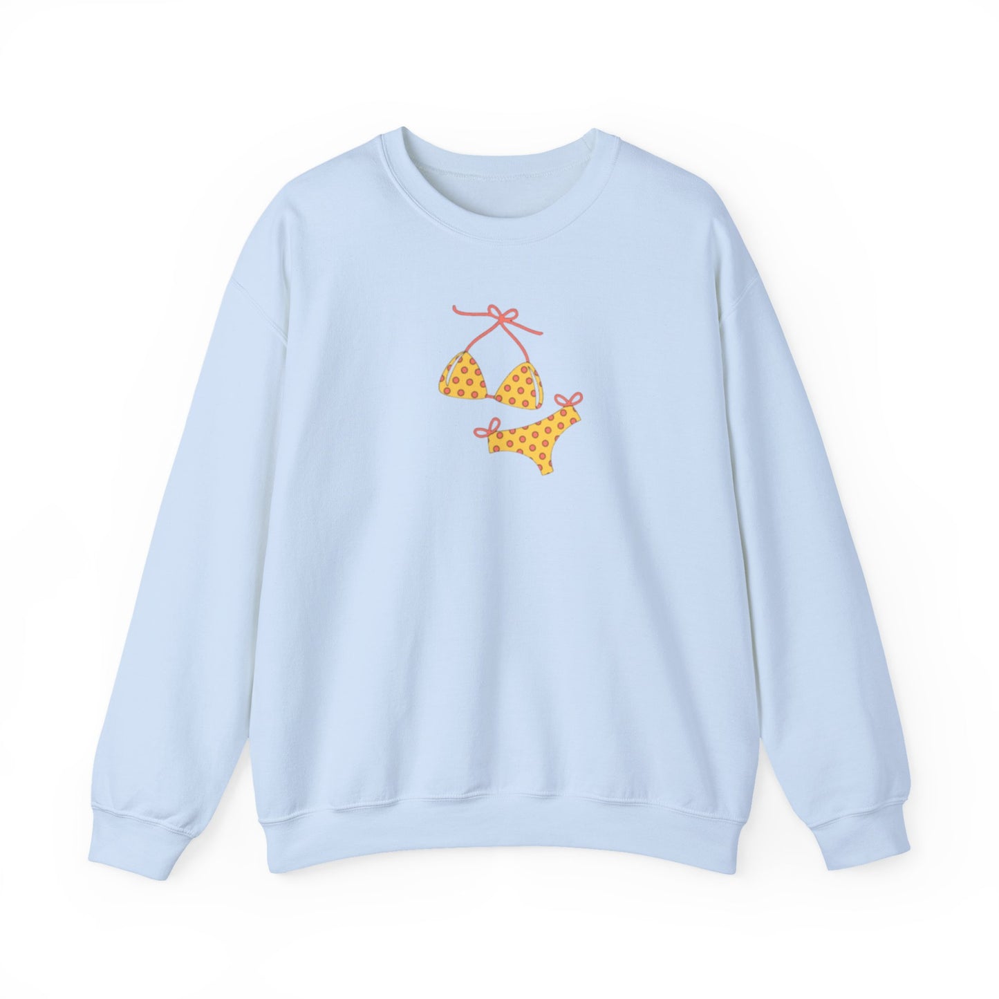 Yellow Polka Dot Bikini Crew neck — Cute Summer Beach Tee