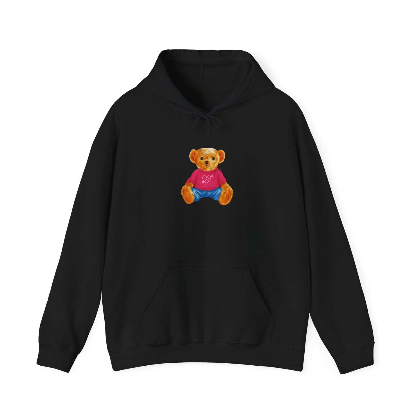 Teddy Bear Graphic Hoodie - Cute Retro Plush Bear Shirt