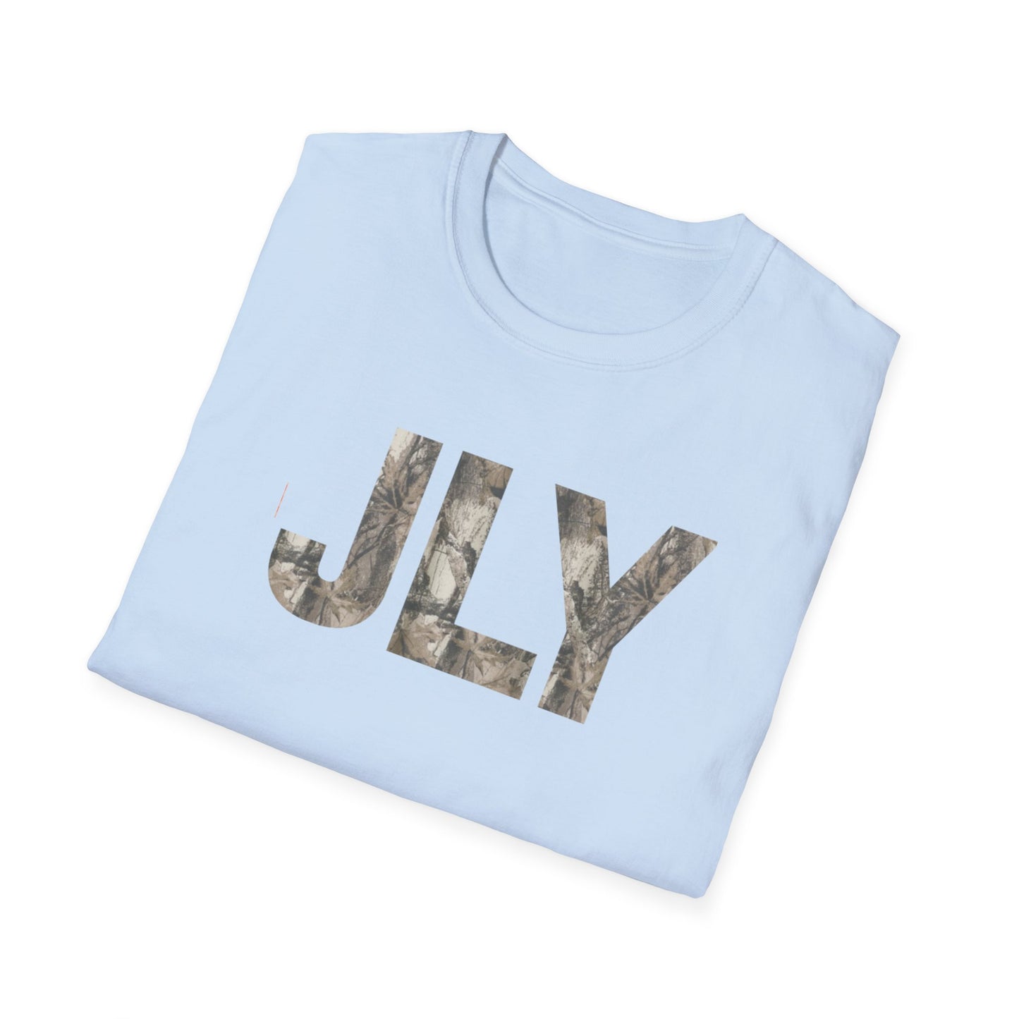 JLY Camouflage Initials T-Shirt — Camo Monogram Graphic Tee
