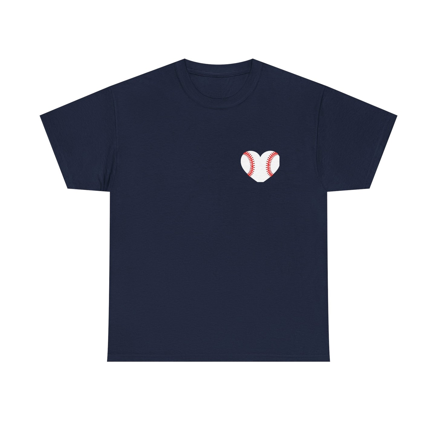 Baseball Heart Patchwork Tee – Patriotic Baseball Gear T‑Shirt