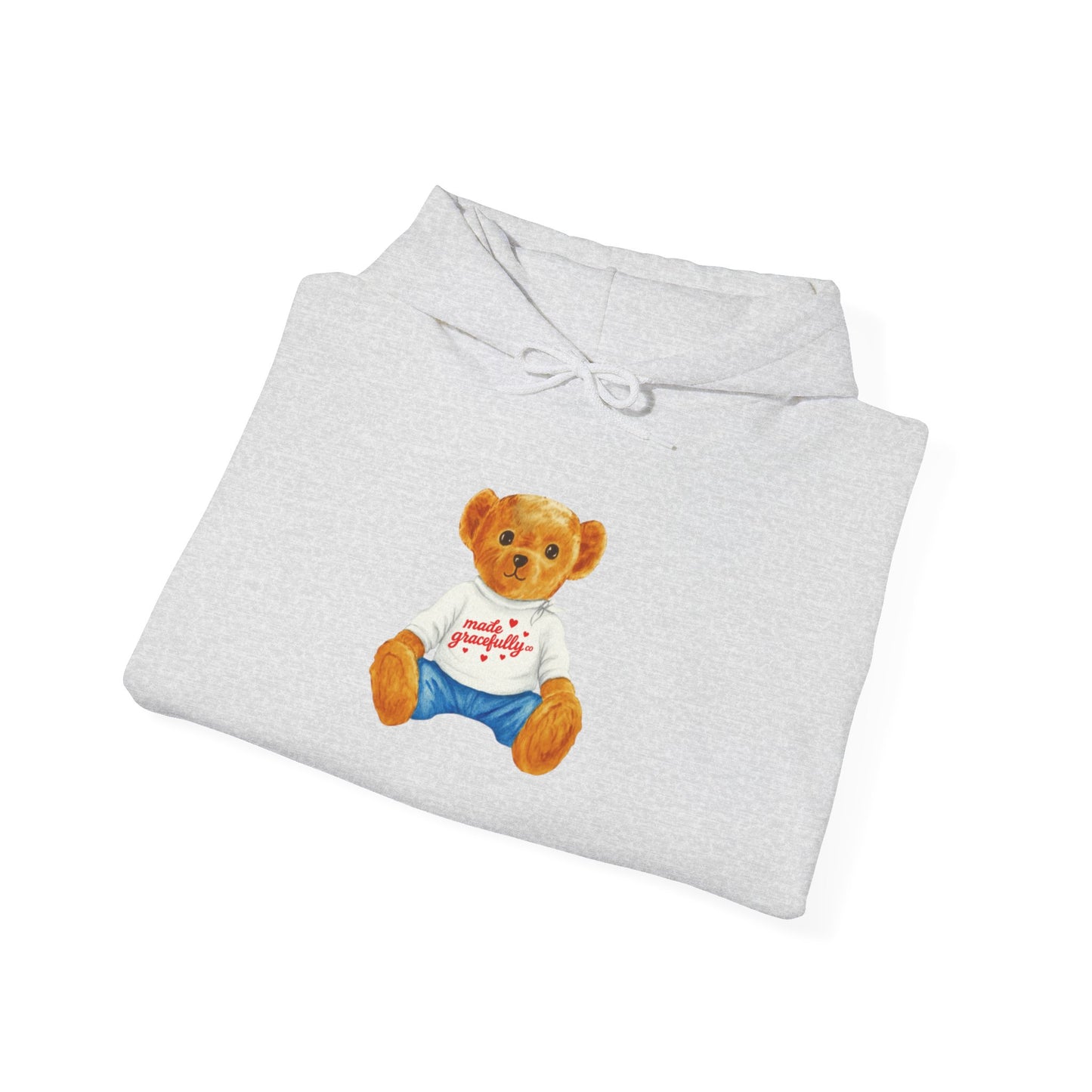 Made Gracefully Co. Teddy Bear Graphic Hoodie — Cute Vintage Bear Shirt
