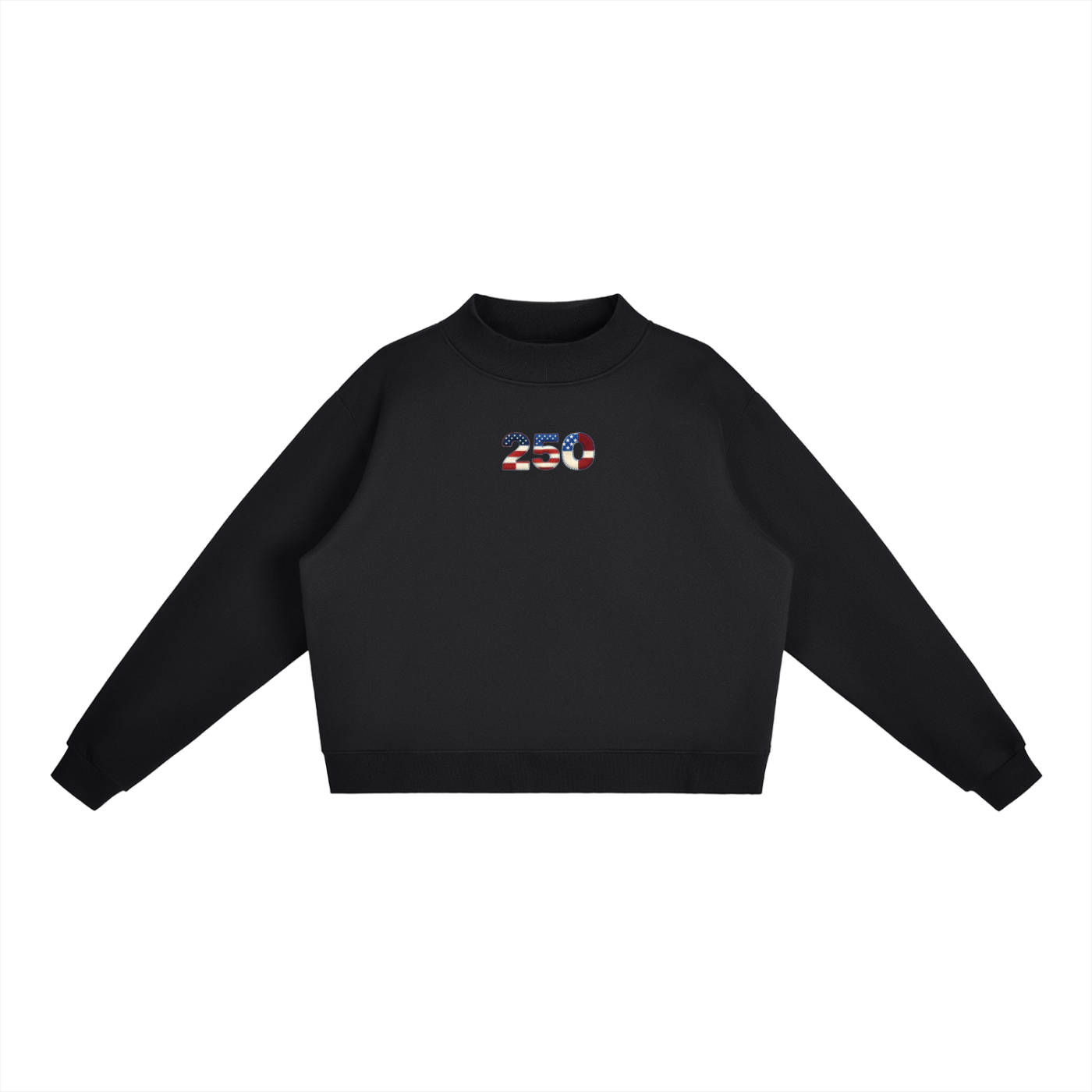 250 USA Fleece Mock-Neck Crew Sweatshirt